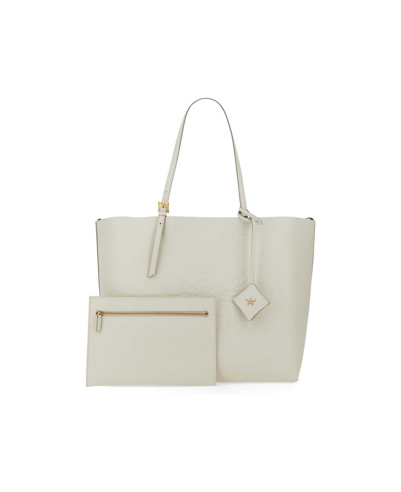 MCM Shopping Bag "himmel" Large - WHITE トートバッグ
