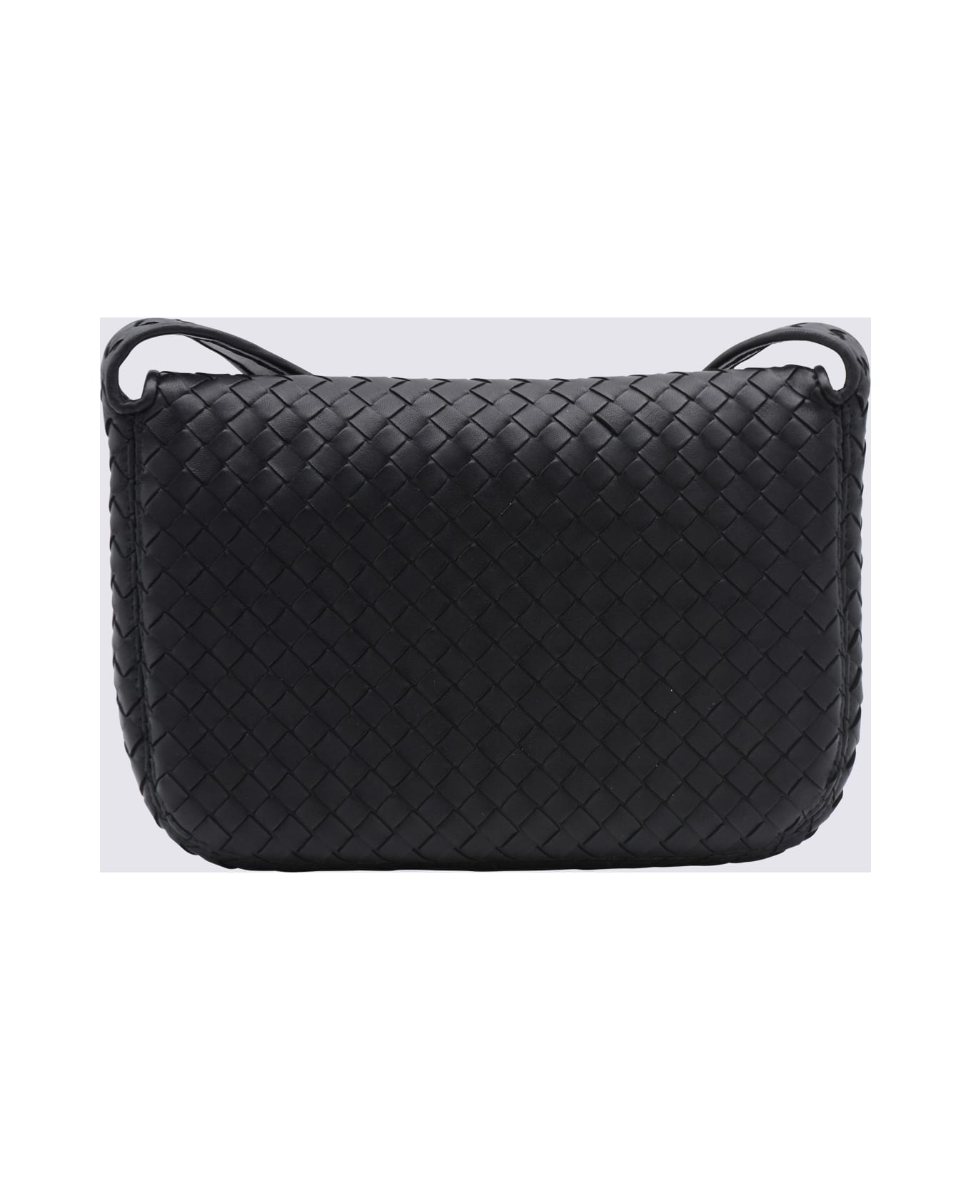 Bottega Veneta Black Leather Messenger Bag - Black