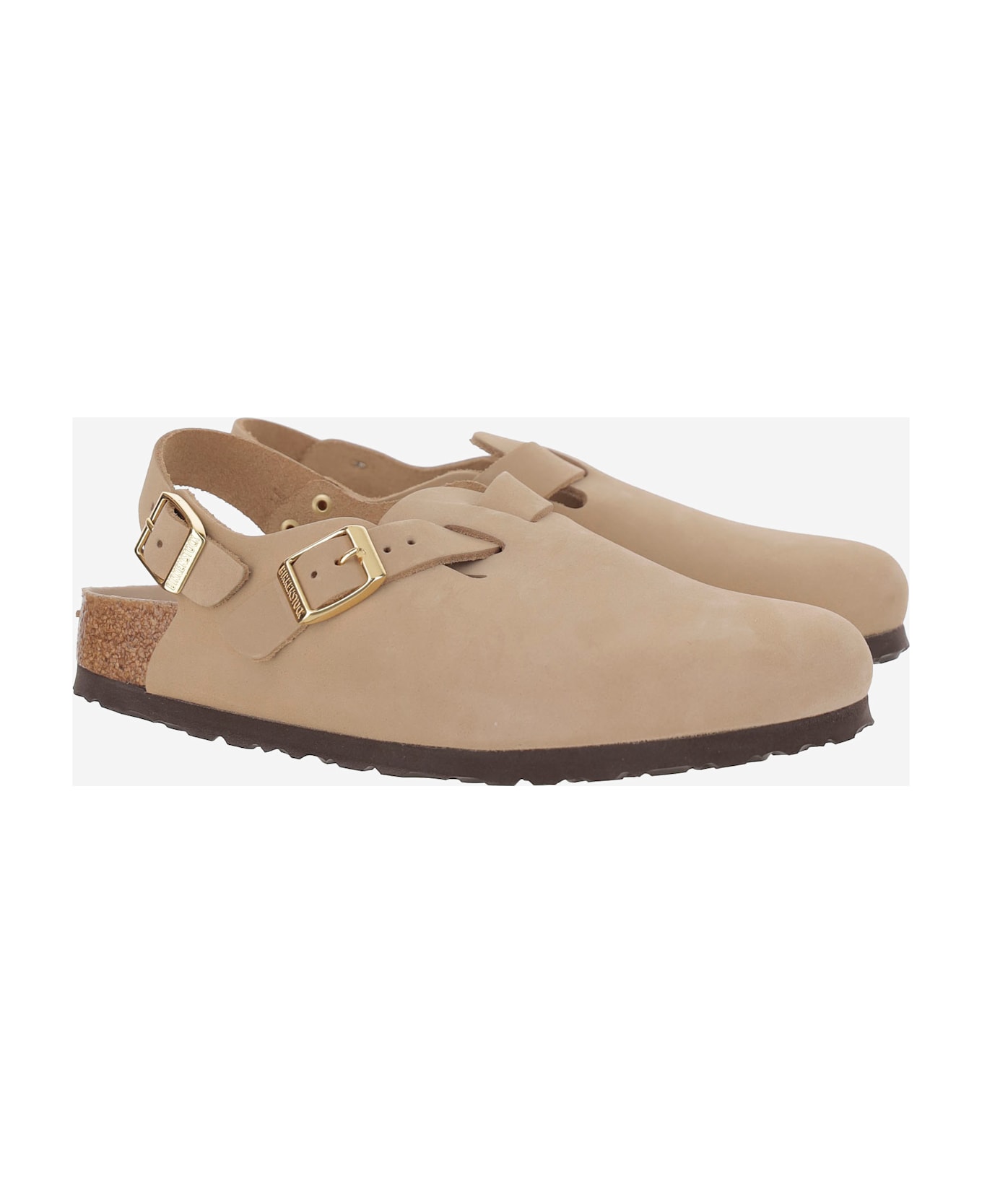 Birkenstock Tokyo Sandcastel Leather Mules - Beige