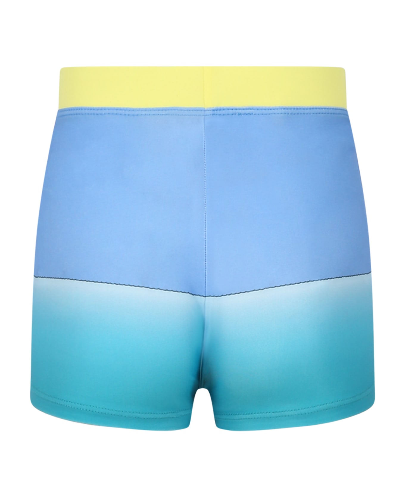Marc Jacobs Light Blue Swim Boxer For Boy With Garfield And Logo - Multicolor