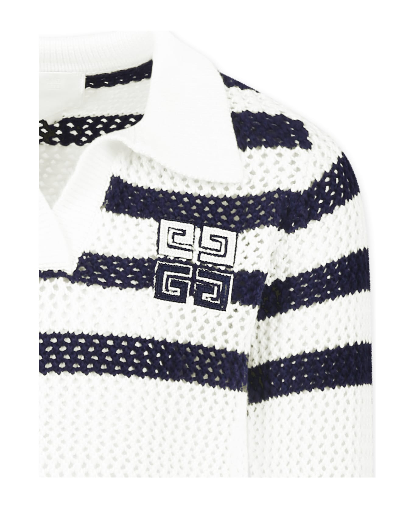 Givenchy White Sweater For Girl With 4g Motif - White