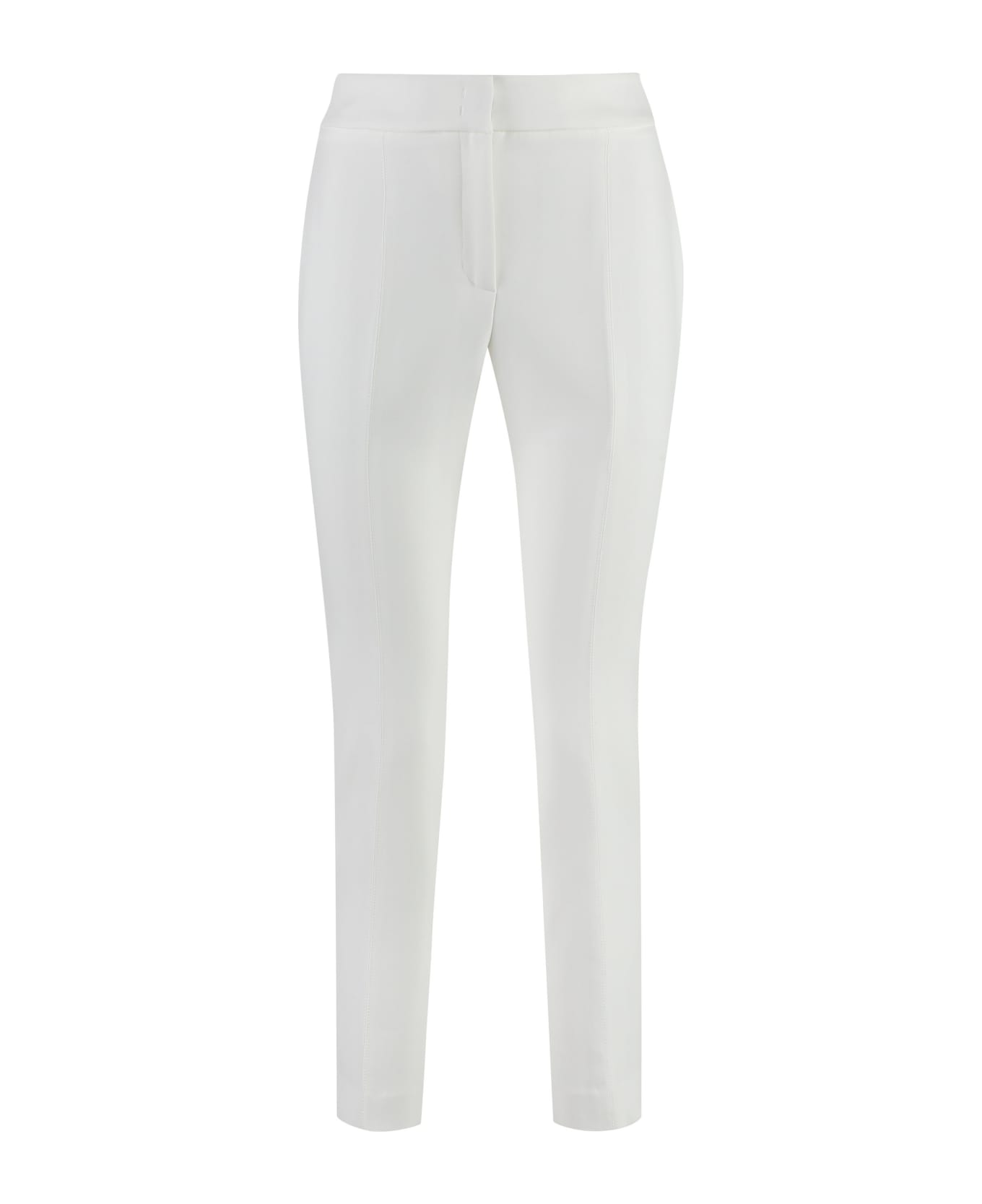 Peserico Stretch Gabardine Cigarette Trousers - White