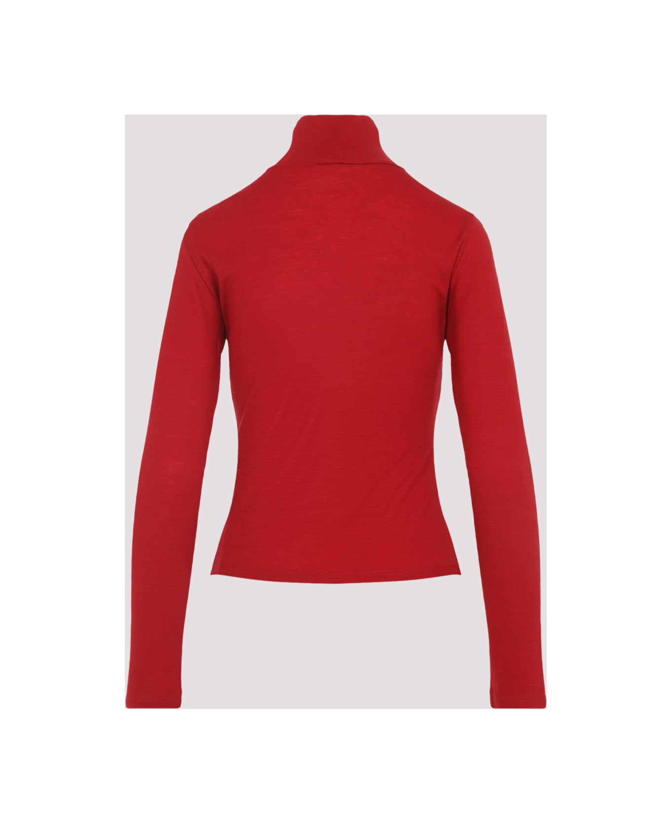Celine Turtleneck Top - ROUGE CERISE/NAVY