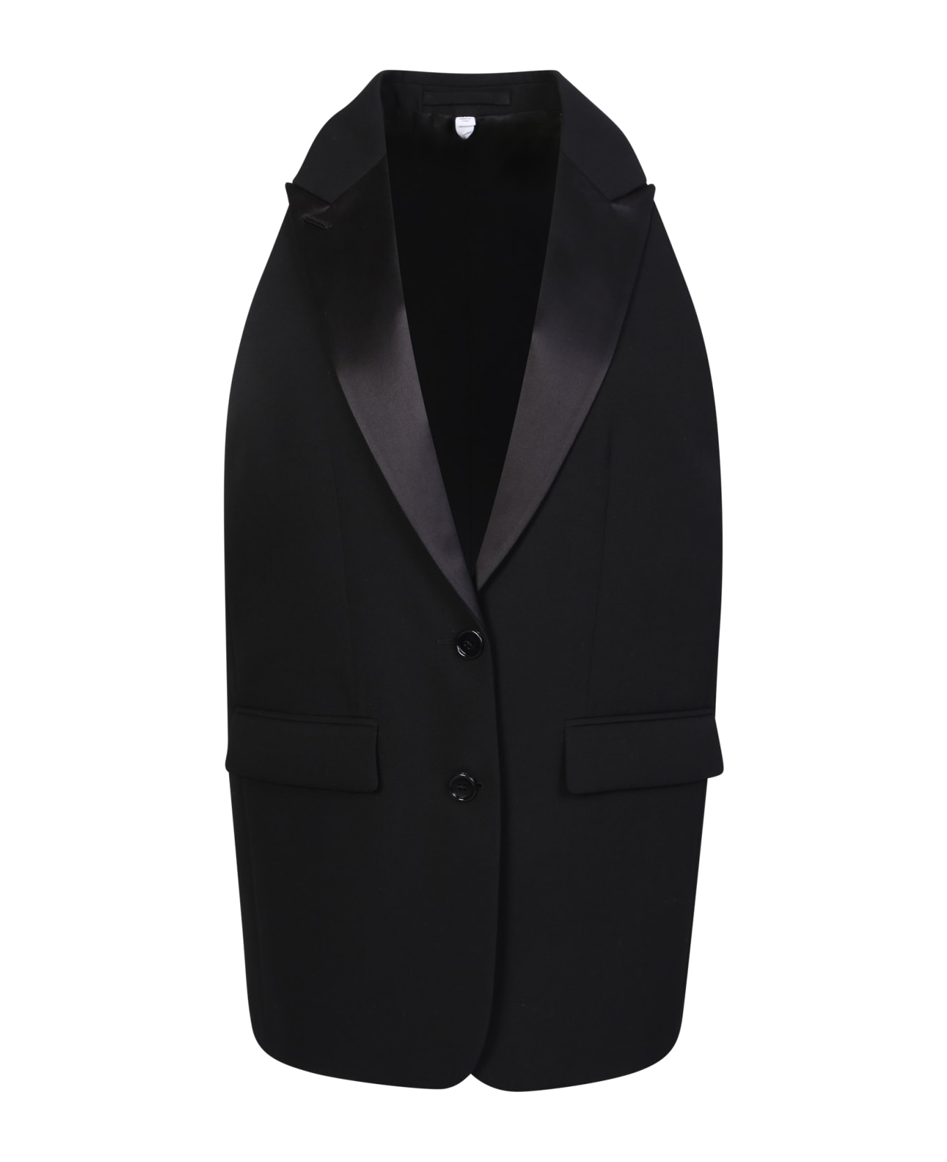 Burberry Black Tailored Sleeveless Jacket - Black