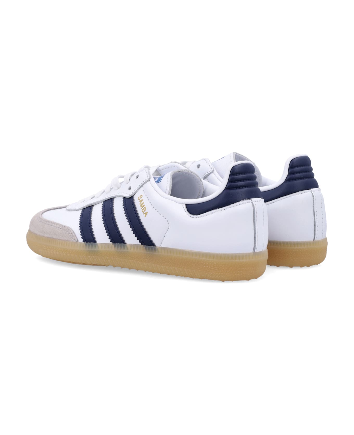 Adidas Originals Kid - Samba Og Sneakers - WHITE/NAVY