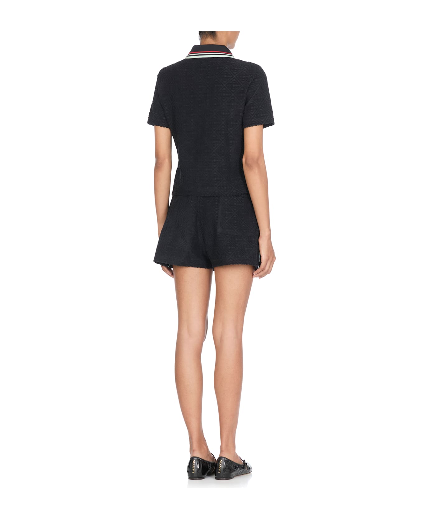 Casablanca Monogram Towelling T-shirt - Black