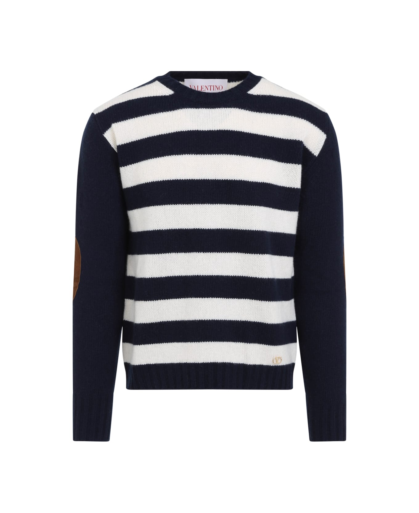 Valentino Wool And Cashmere Pullover - Rgx Indaco Burro