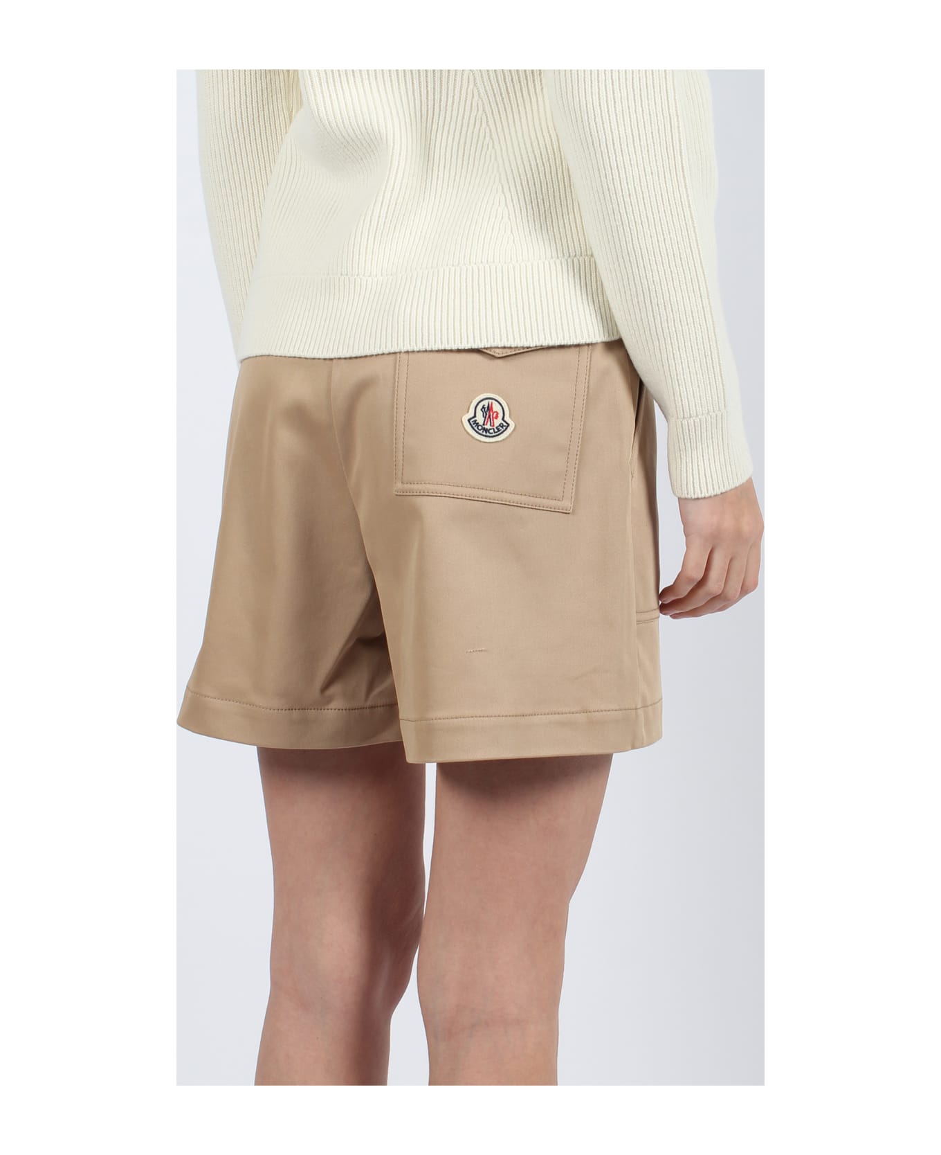 Moncler Gabardine Shorts - Light Brown
