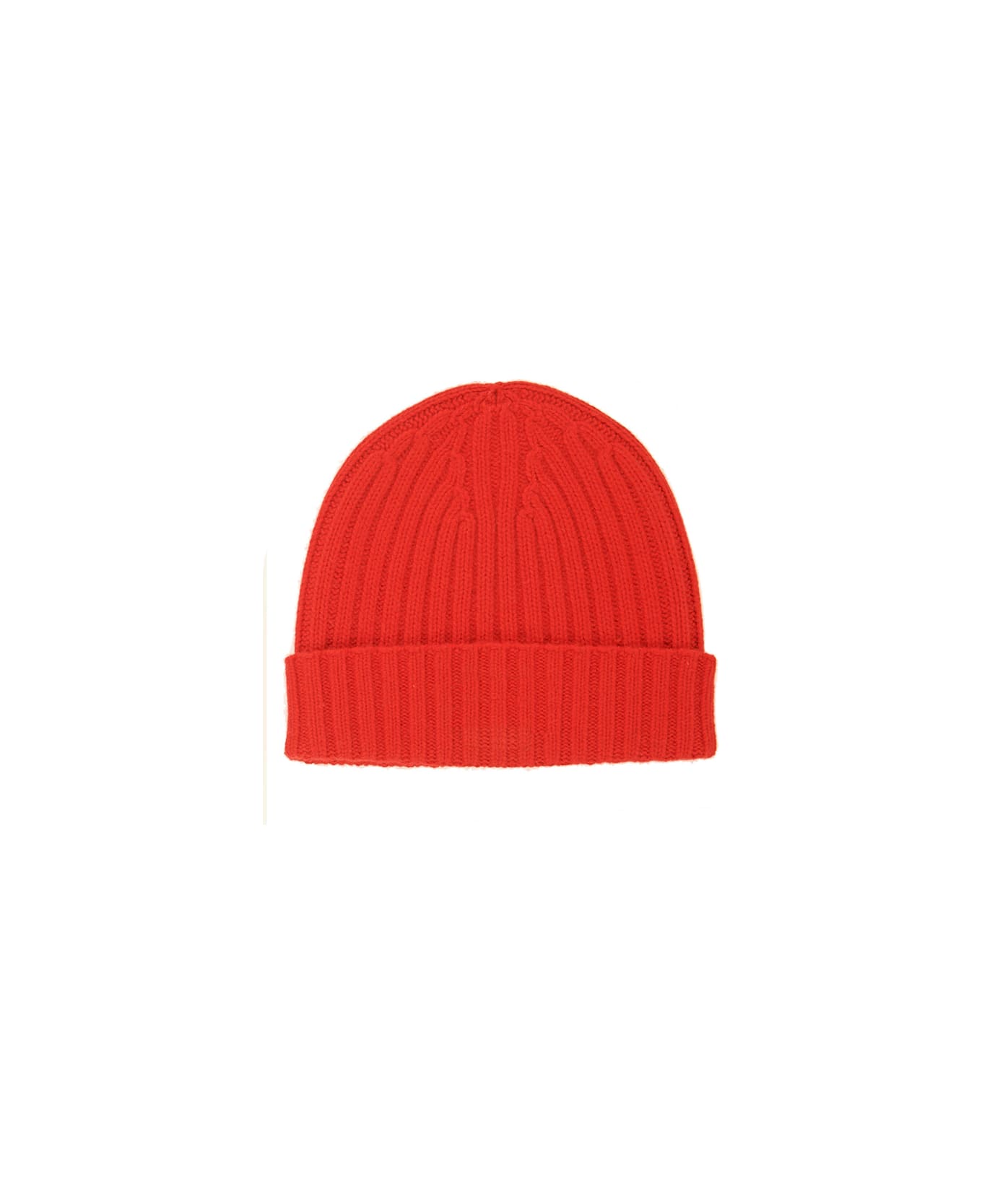 MC2 Saint Barth Cashmere Blend Red Hat With Check Patch - RED