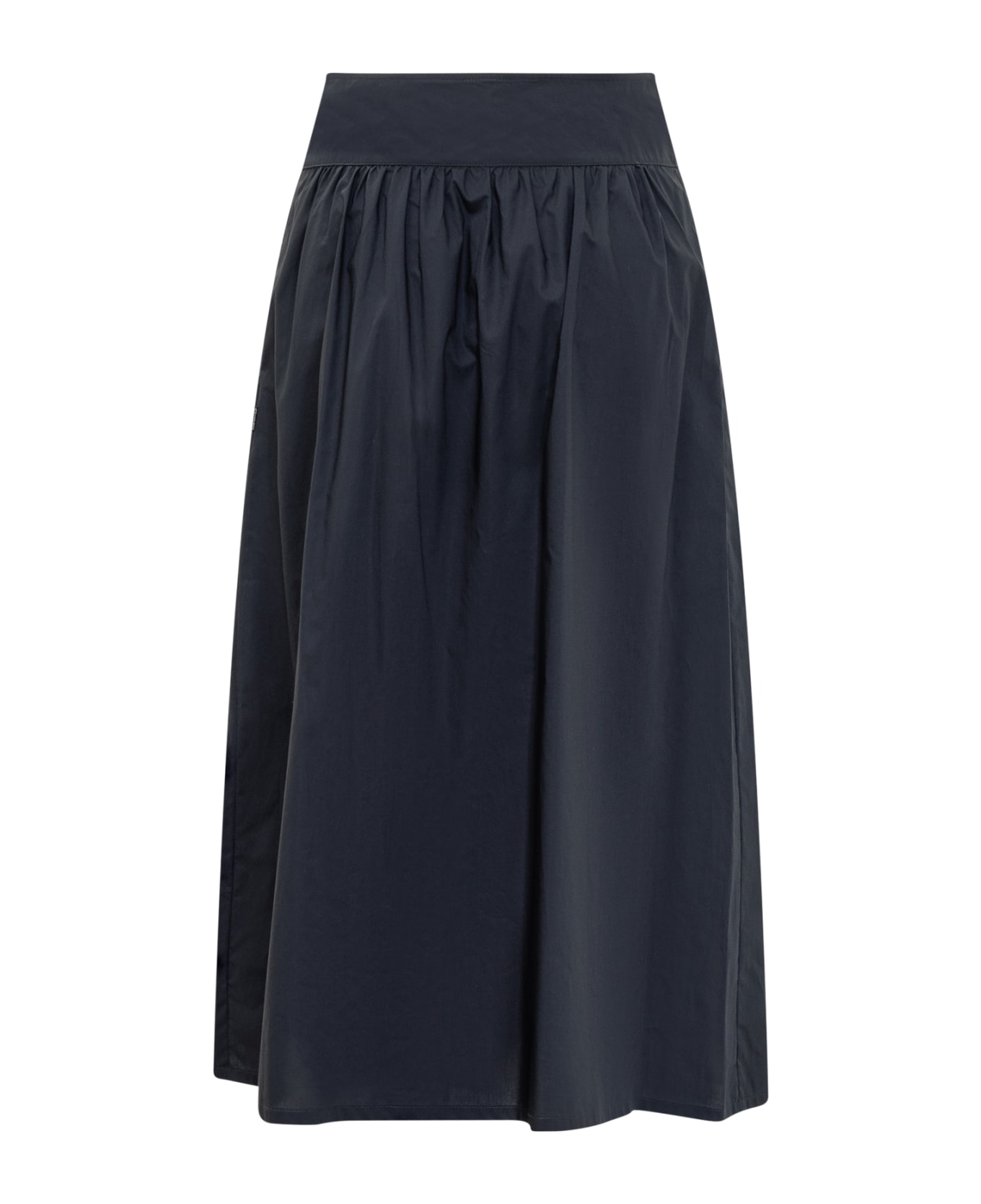 Woolrich Long Cotton Skirt - MELTON BLUE