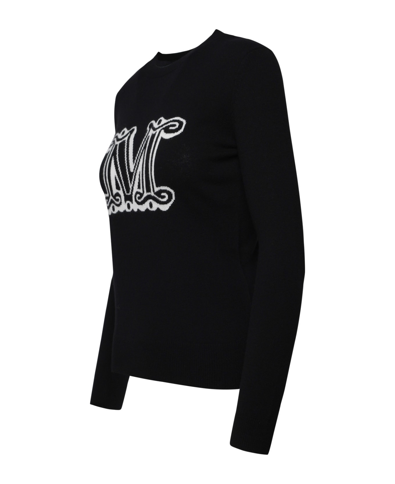 Max Mara Pamir Crewneck Logo Sweater - Black