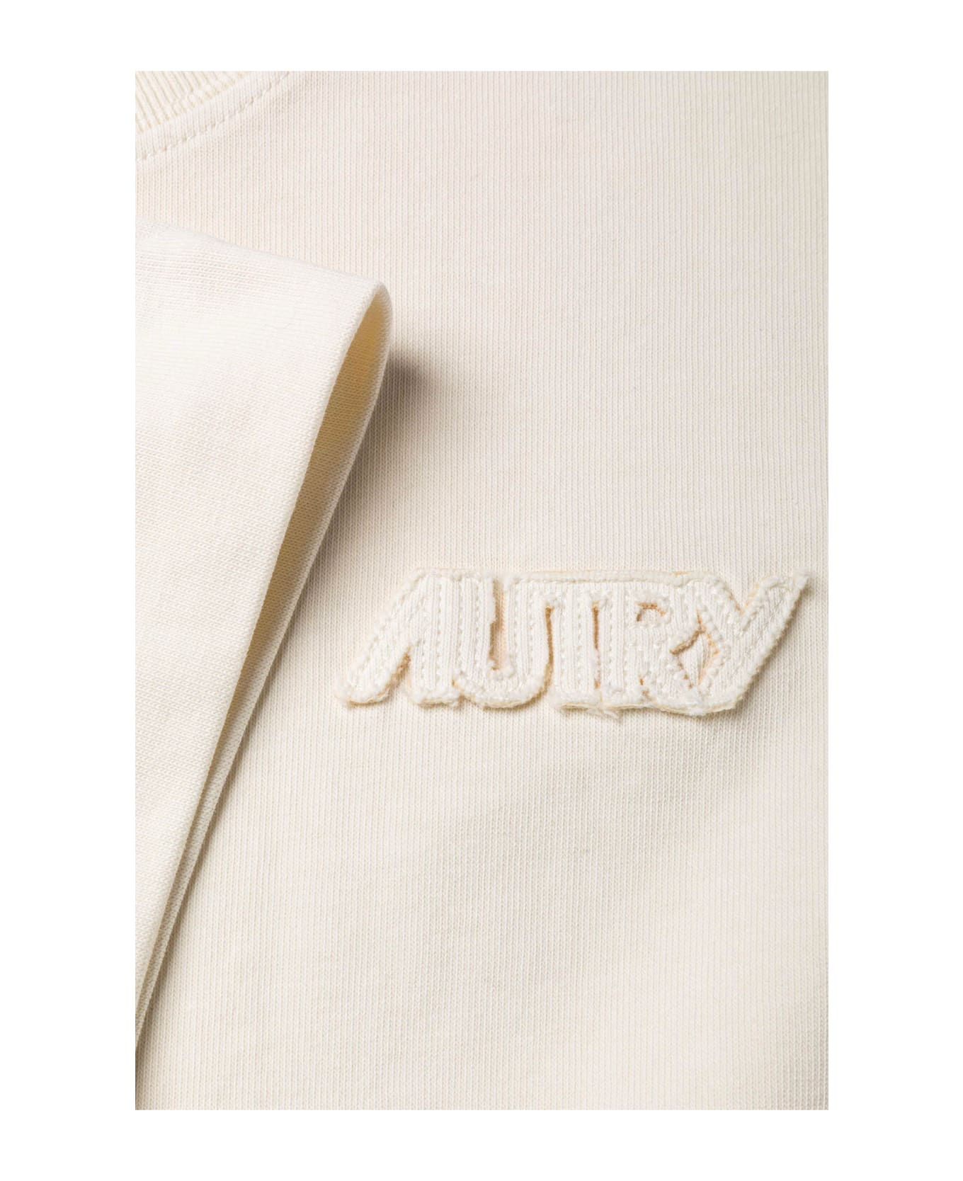 Autry Logo Embroidered Regular T-shirt - Crema