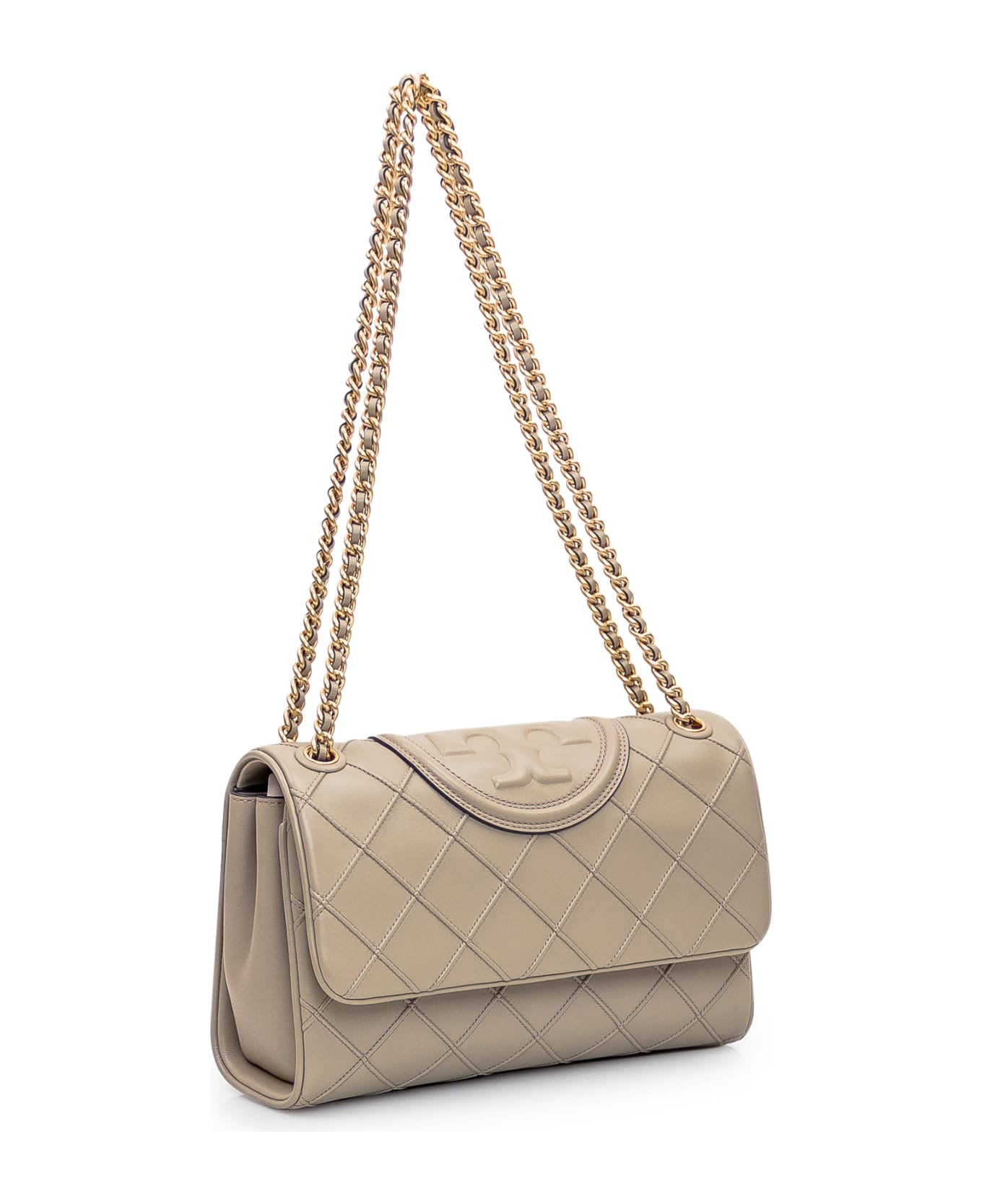 Tory Burch 'fleming' Leather Crossbody Bag Nude - FRESH CLAY