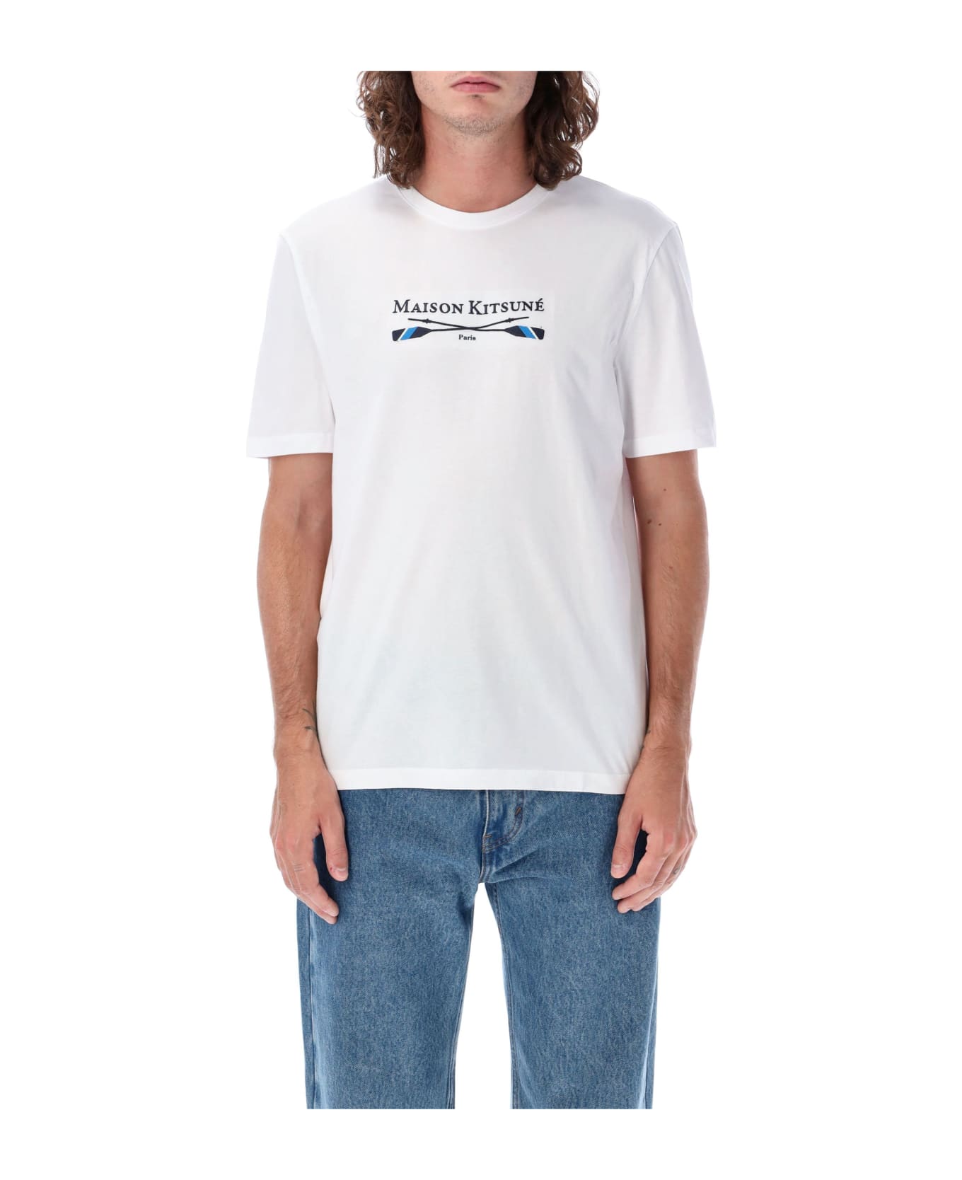 Maison Kitsuné Oars Regular T-shirt - White シャツ