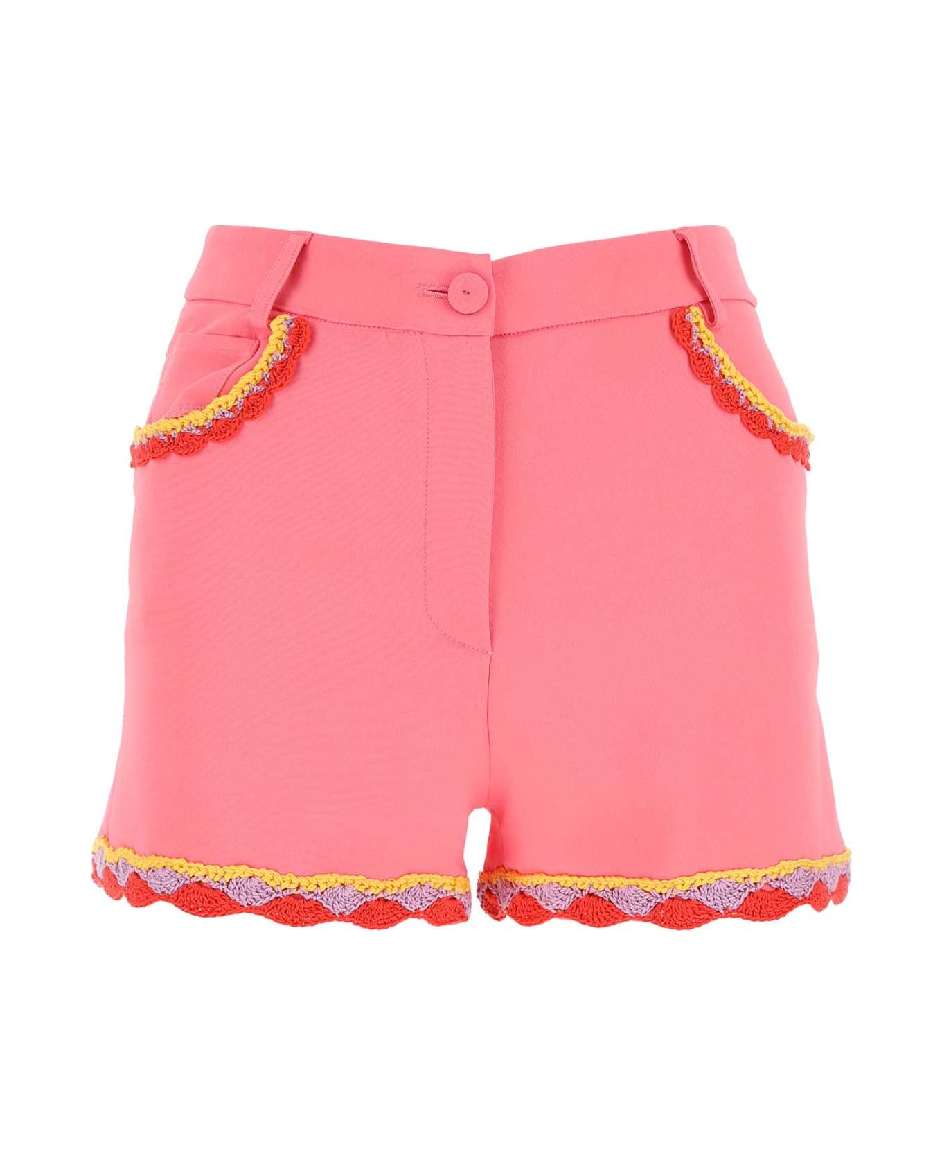 Moschino Pink Stretch Crepe Shorts - 1205