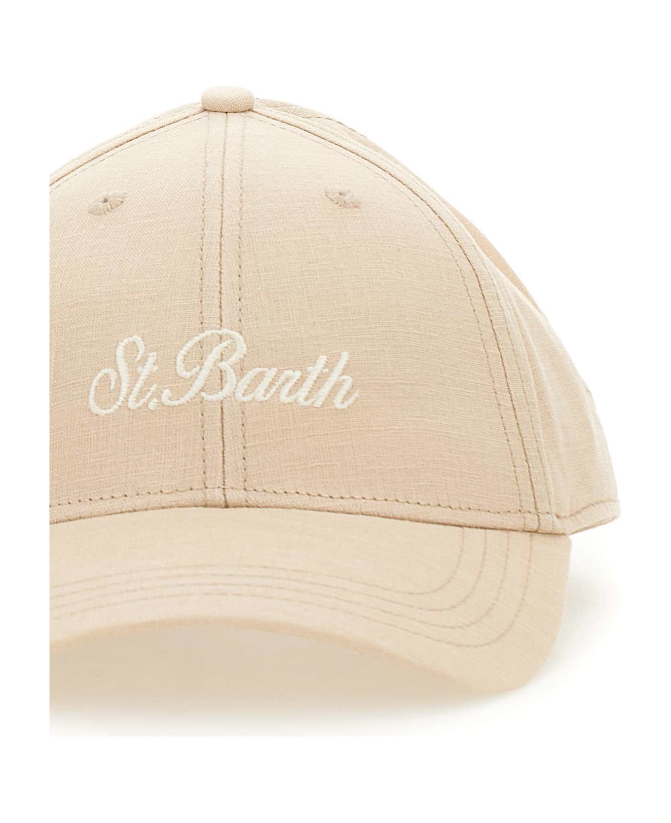 MC2 Saint Barth "catcher" Linen Baseball Hat - BEIGE