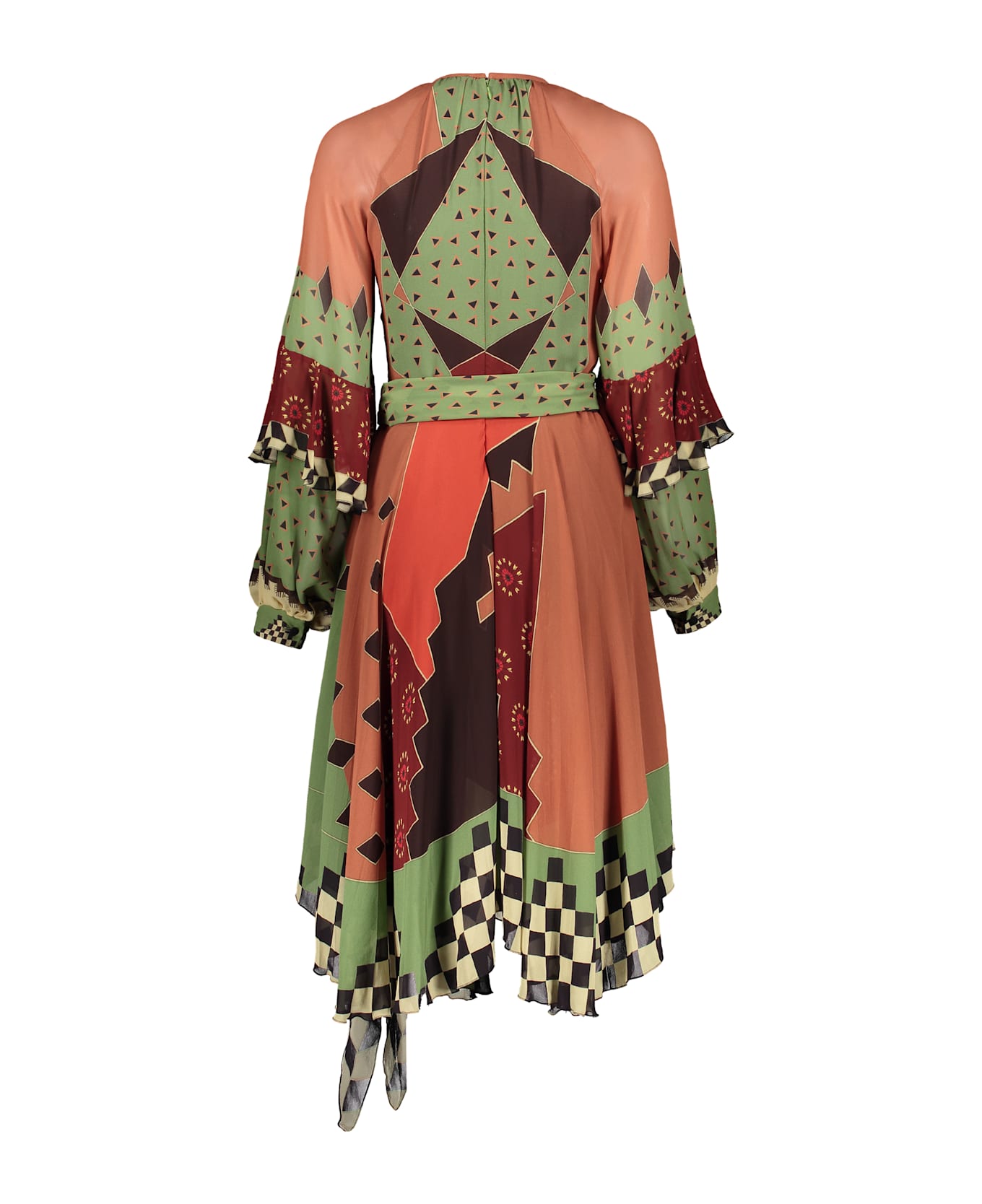 Etro Silk Asymmetric Dress - Multicolor