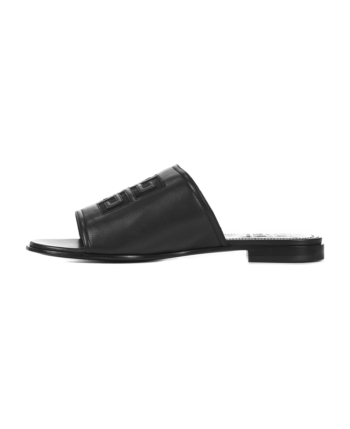 Givenchy Nappa Leather 4g Slippers - Black