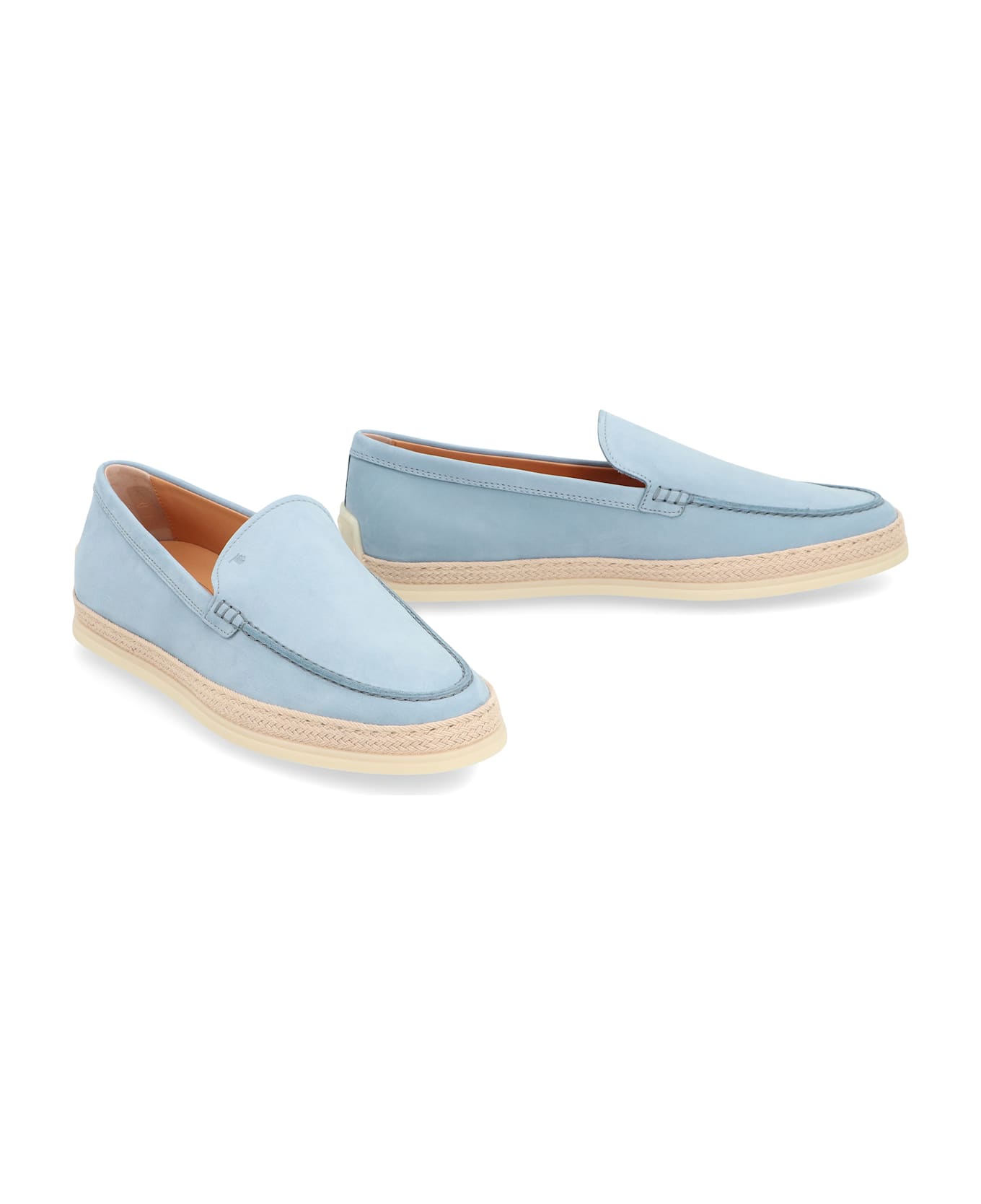 Tod
s Leather Slipper Loafers - Light Blue