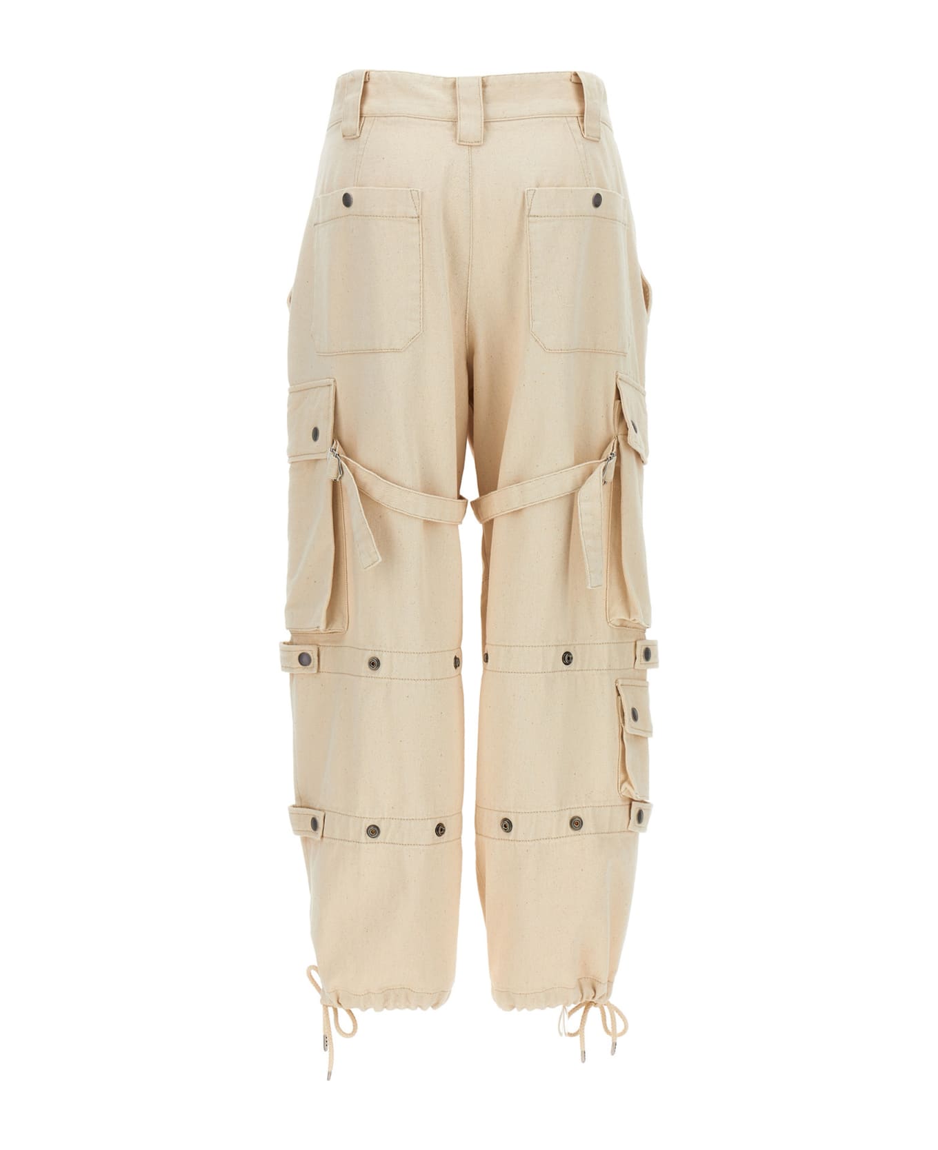 Isabel Marant Cargo Pants With Pockets And Buckles - Beige