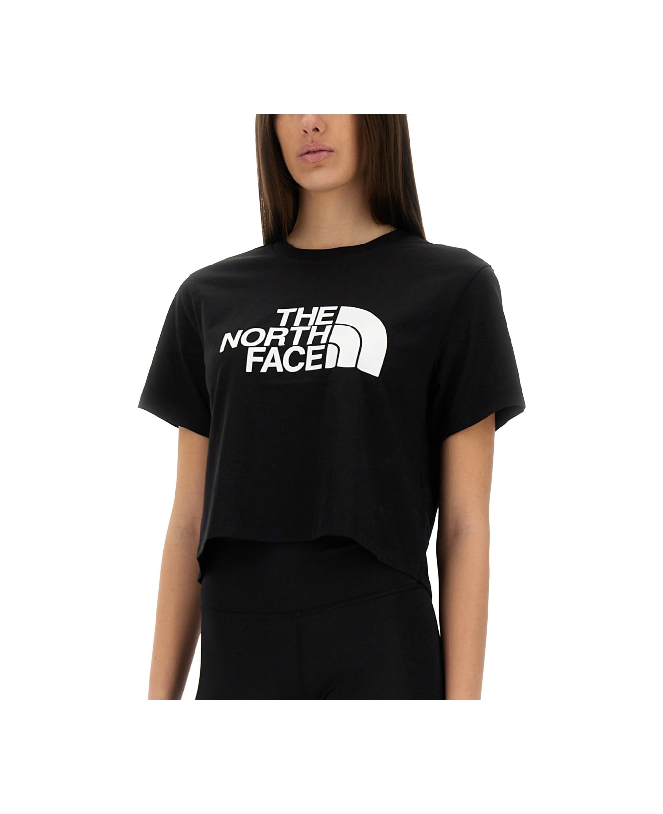 The North Face "easy" Short Waist T-shirt - BLACK