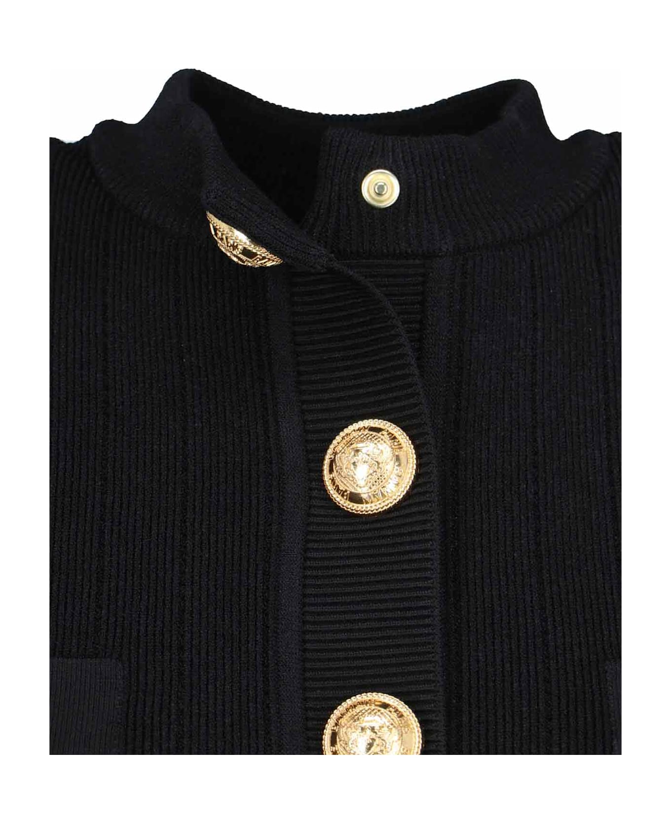 Balmain Cardigan With Decorative Buttons - Black