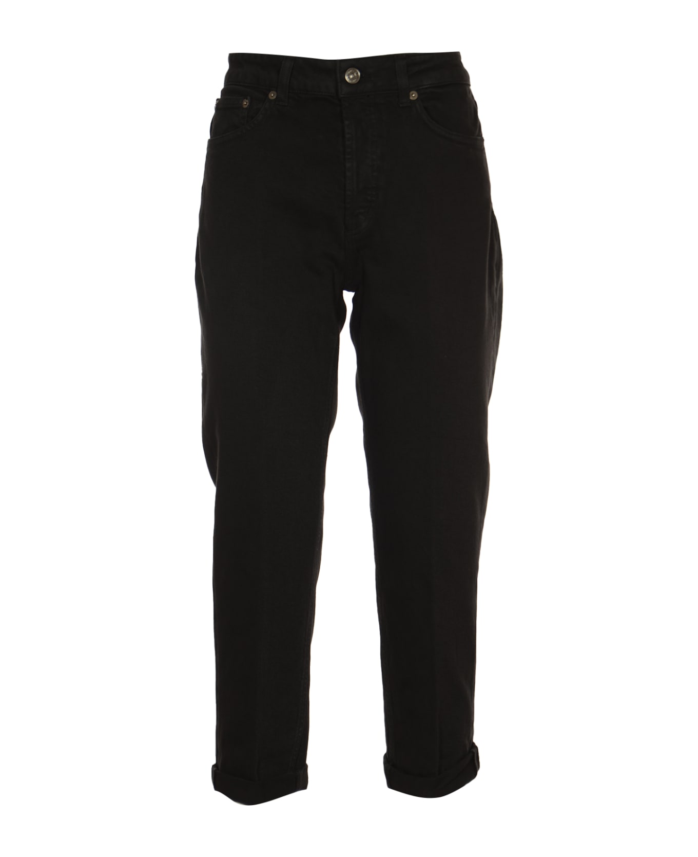Dondup Button Fitted Jeans - Black