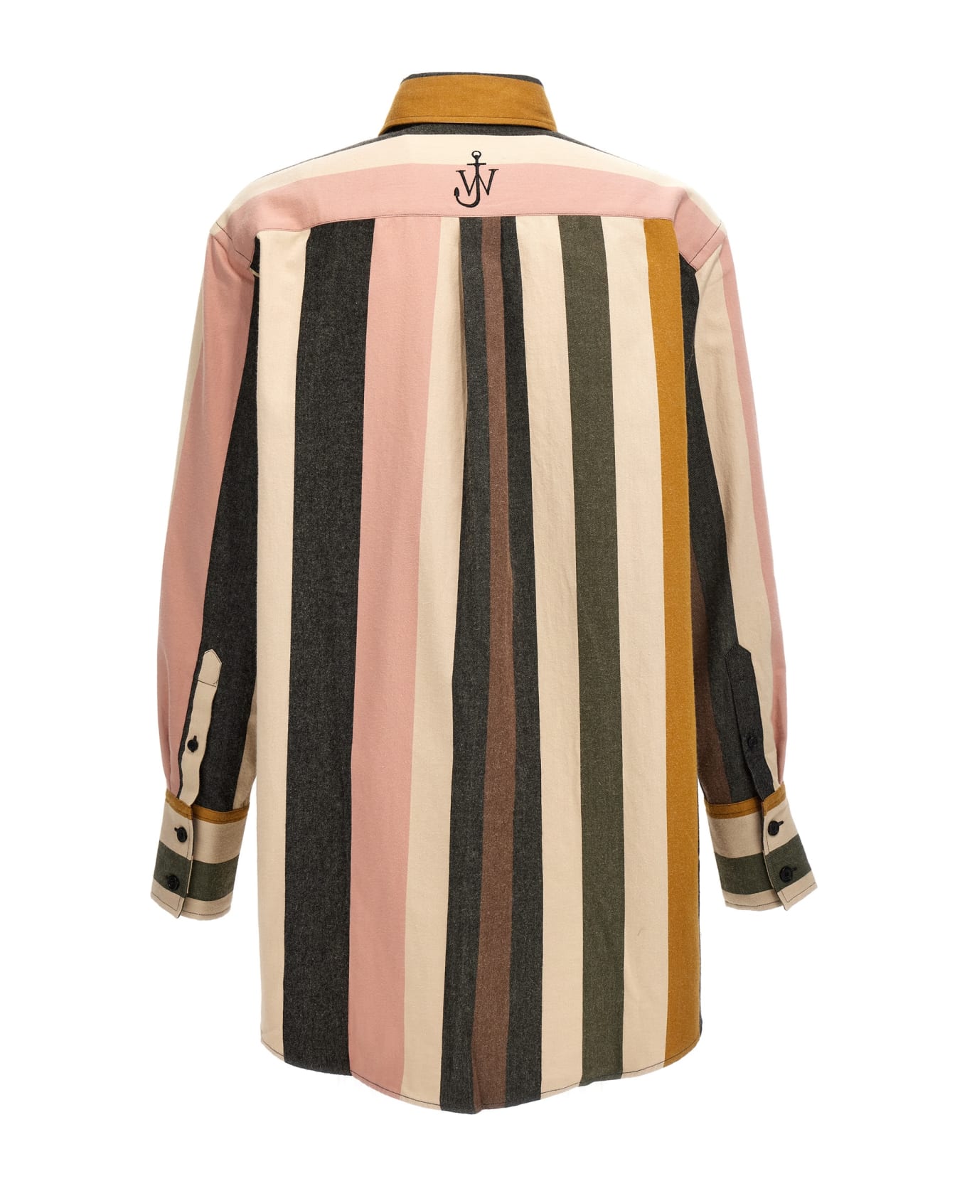 J.W. Anderson Logo Embroidered Striped Shirt - Multicolor