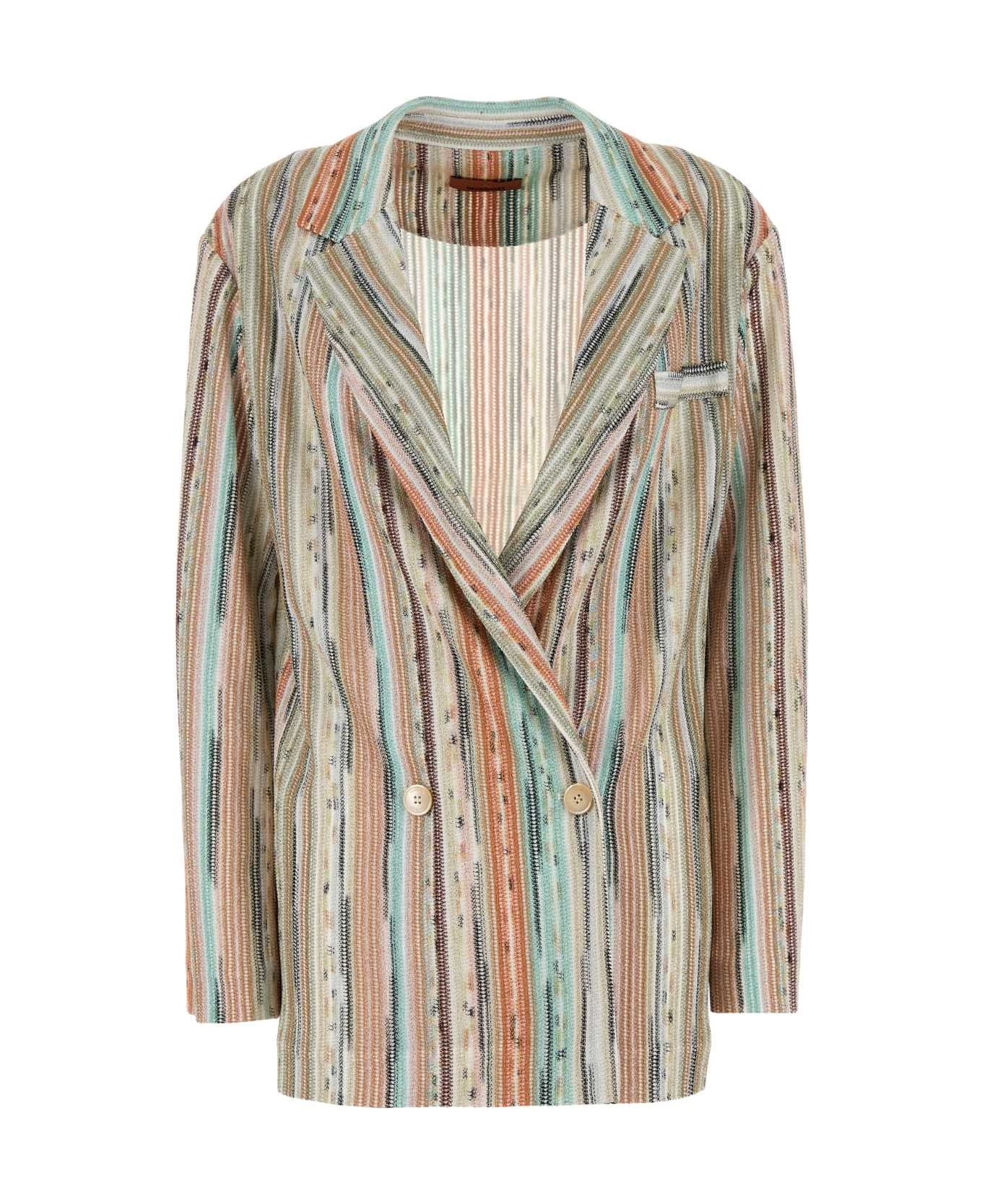 Missoni Multicolor Viscose Blend Blazer - MULTIORANGSKYGREYT