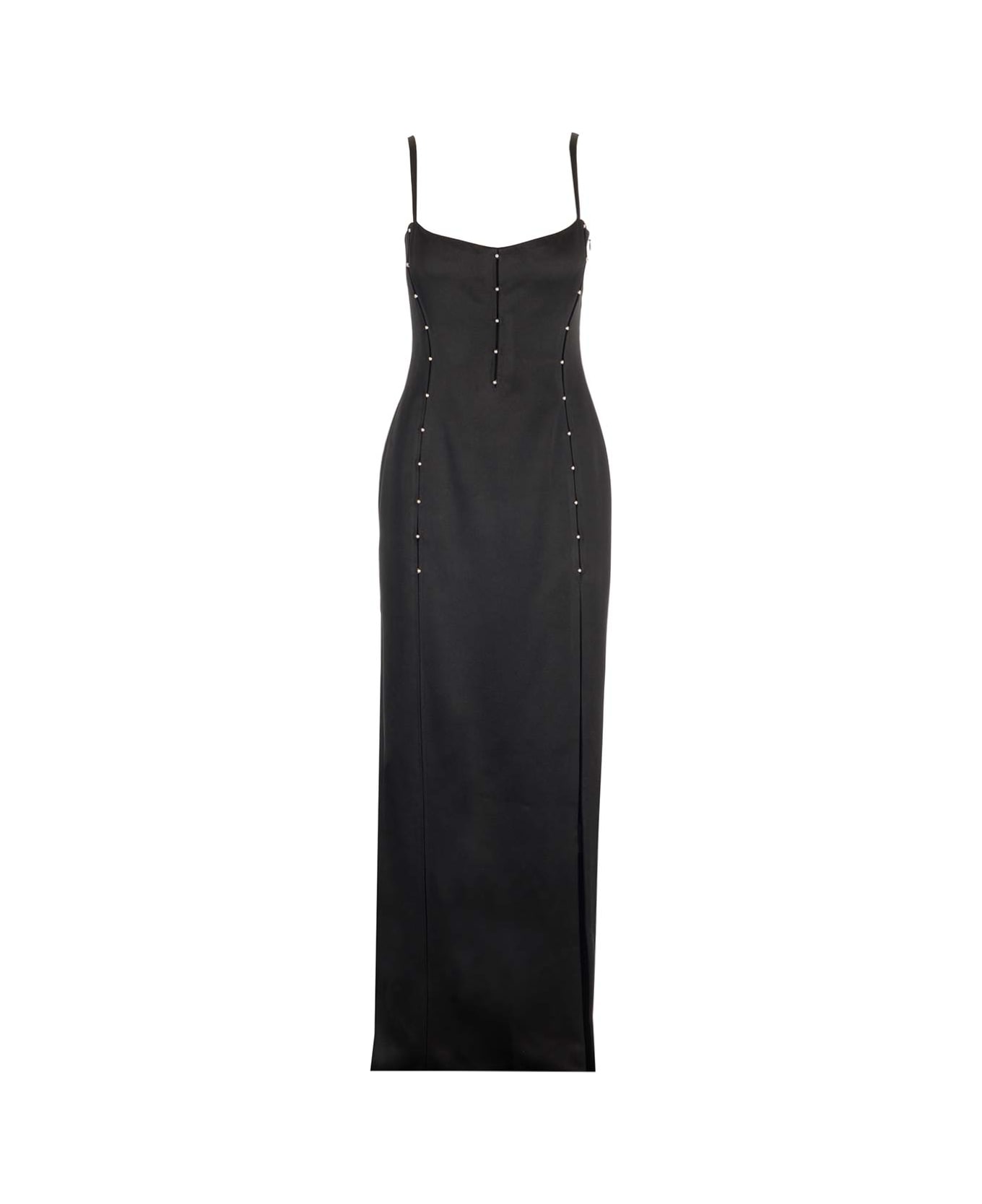 Del Core Stretch Wool Column Dress - Black