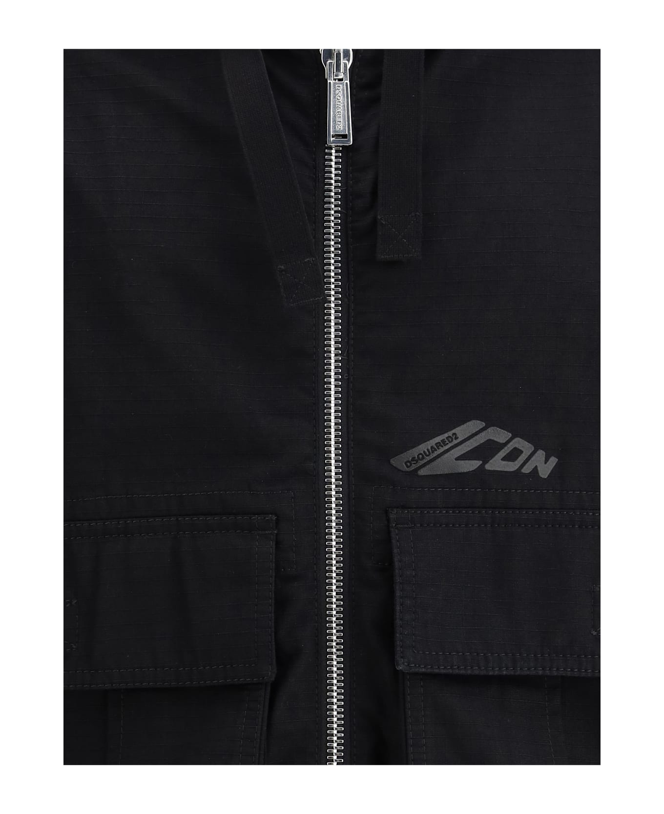 Dsquared2 Icon Ripstop Windbreaker Jacket - Black