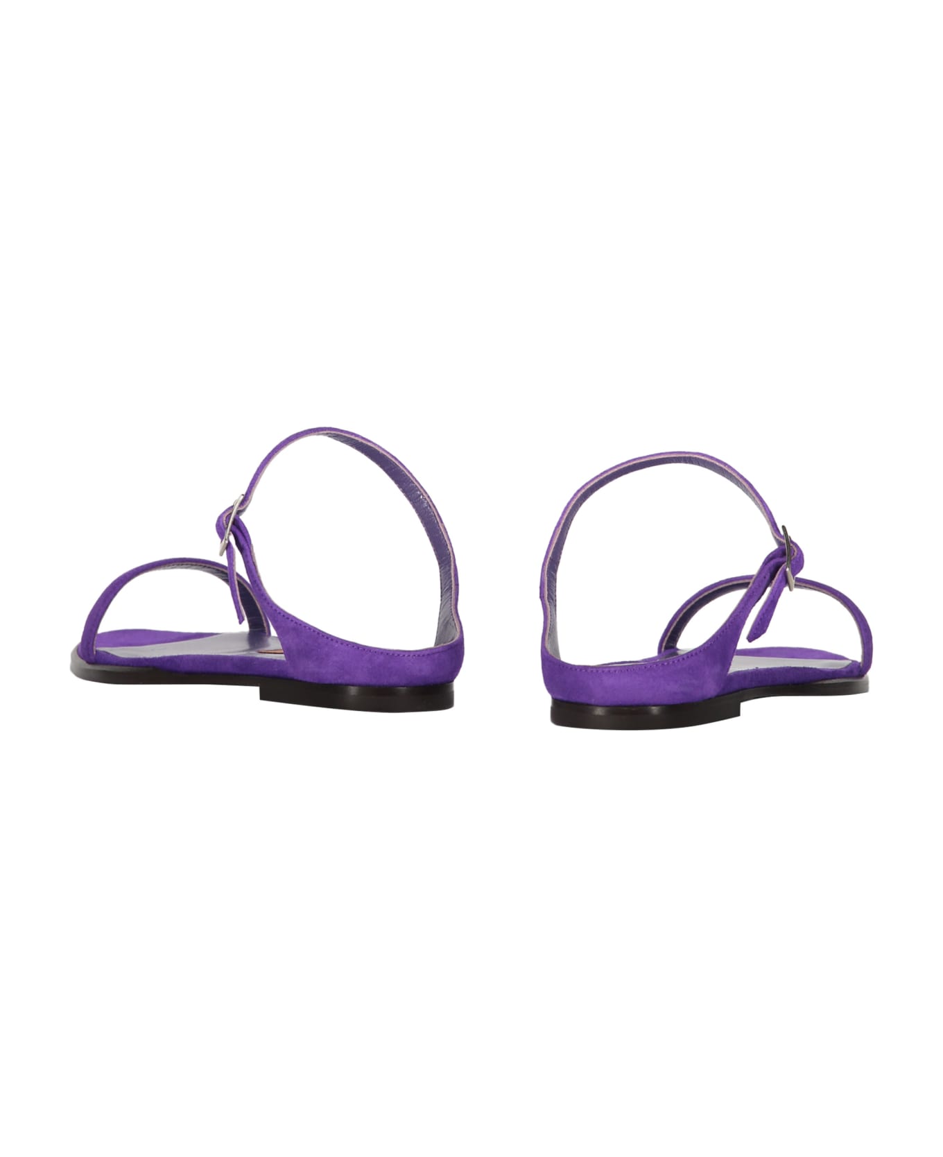 Missoni Leather Flat Sandals - purple
