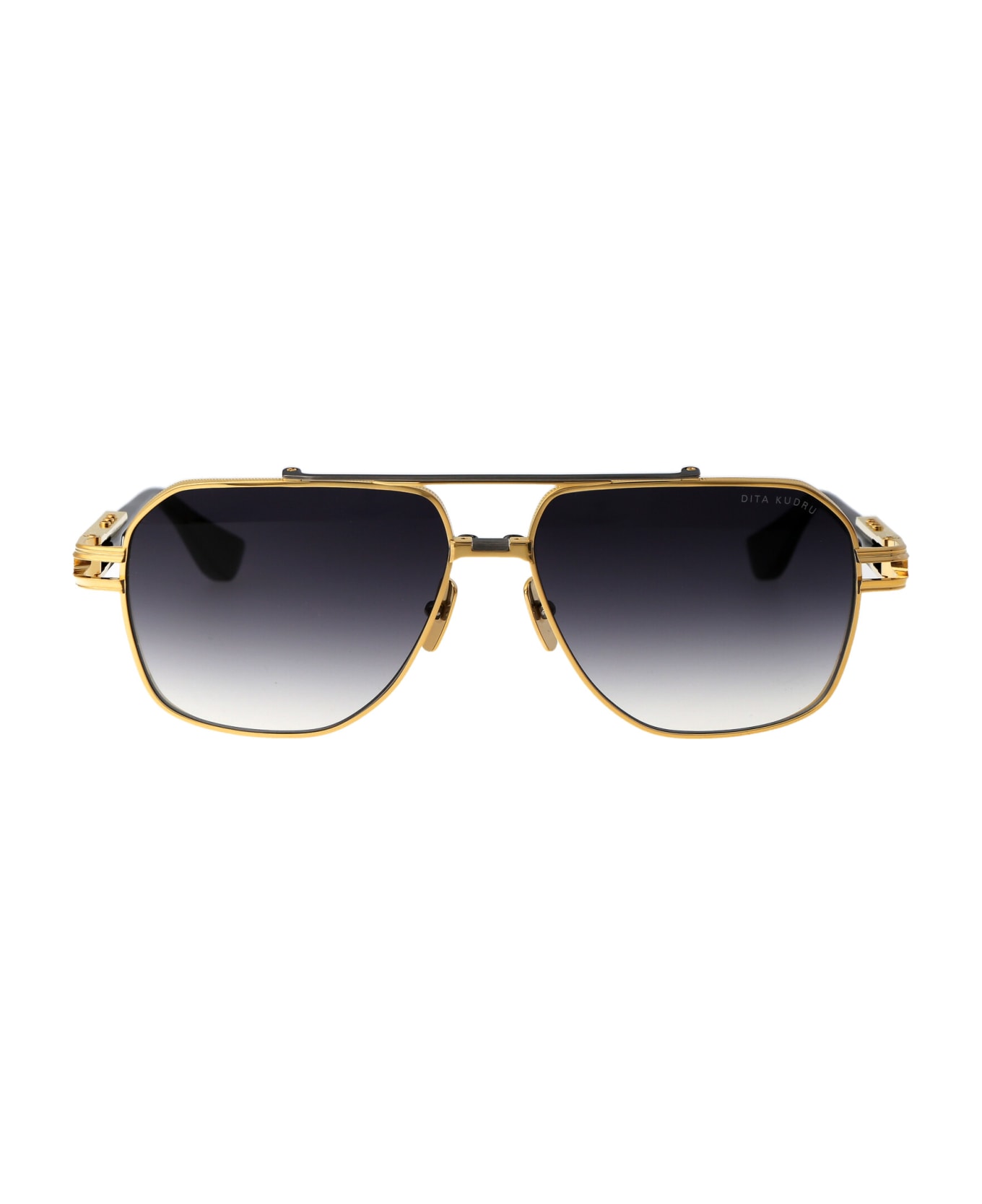 Dita Kudru Sunglasses - 01 YELLOW GOLD - ANTIQUE SILVER W/ GREY TO CLEAR GRADIENT サングラス