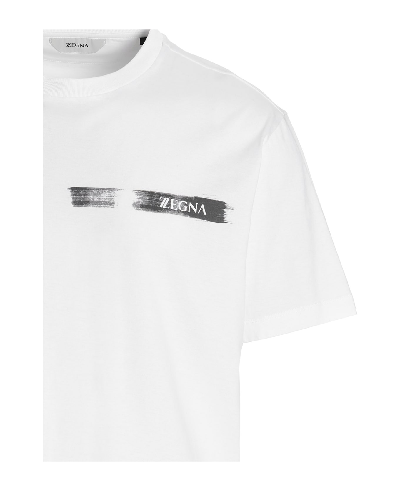 Z Zegna Logo Embroidery Cotton T-shirt | italist, ALWAYS LIKE A SALE