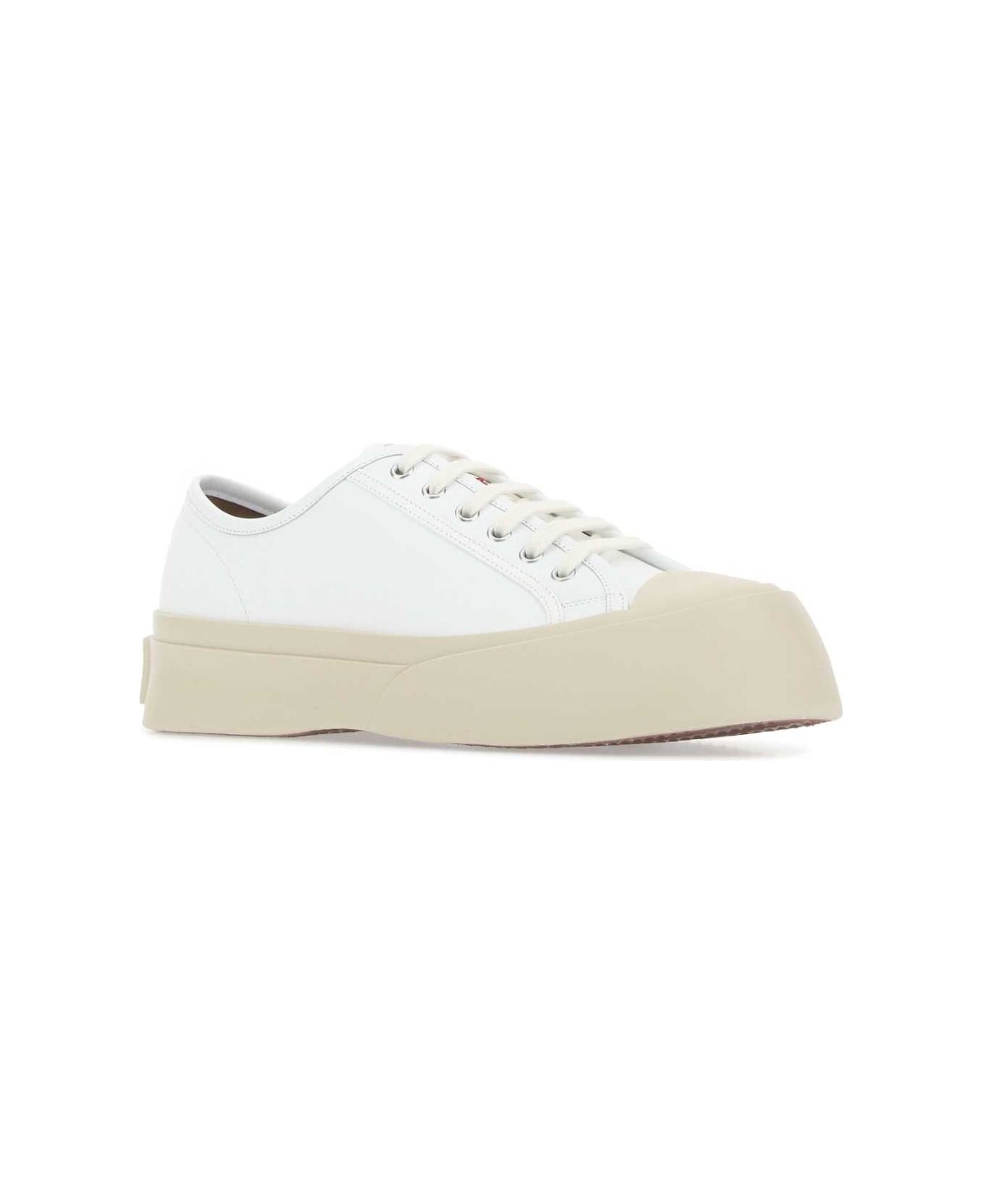 Marni White Leather Pablo Sneakers - 00W01