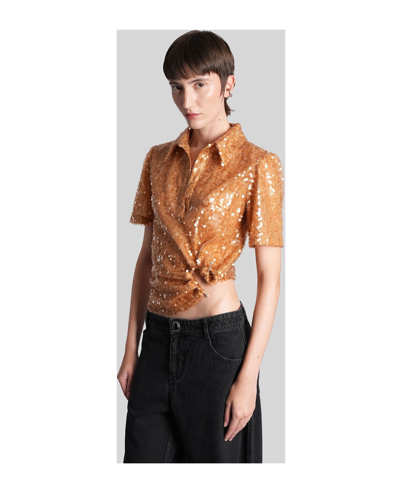 Christopher Esber Polo In Gold Polyester - gold