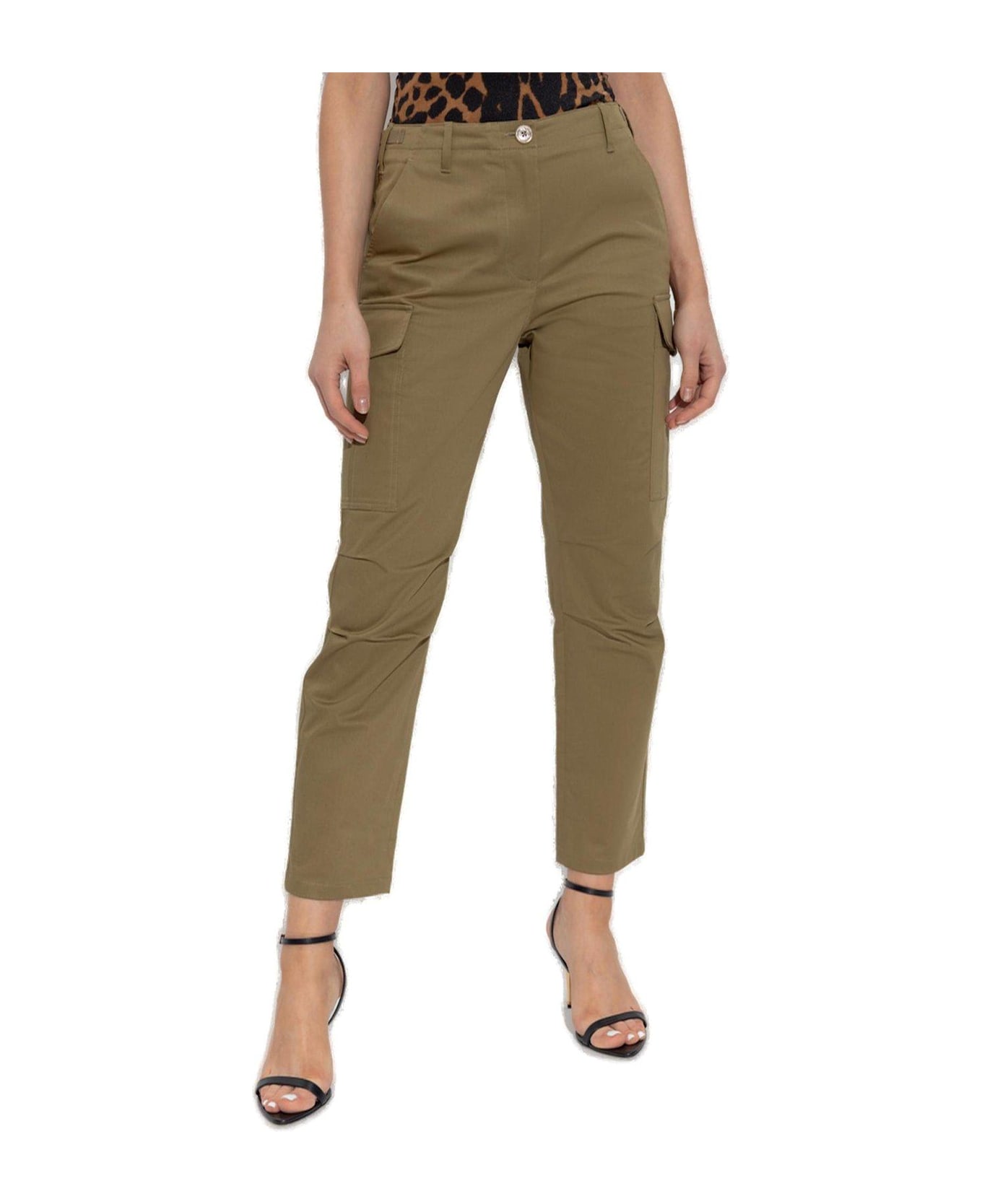Tom Ford Logo Patch Cargo Pants - Green