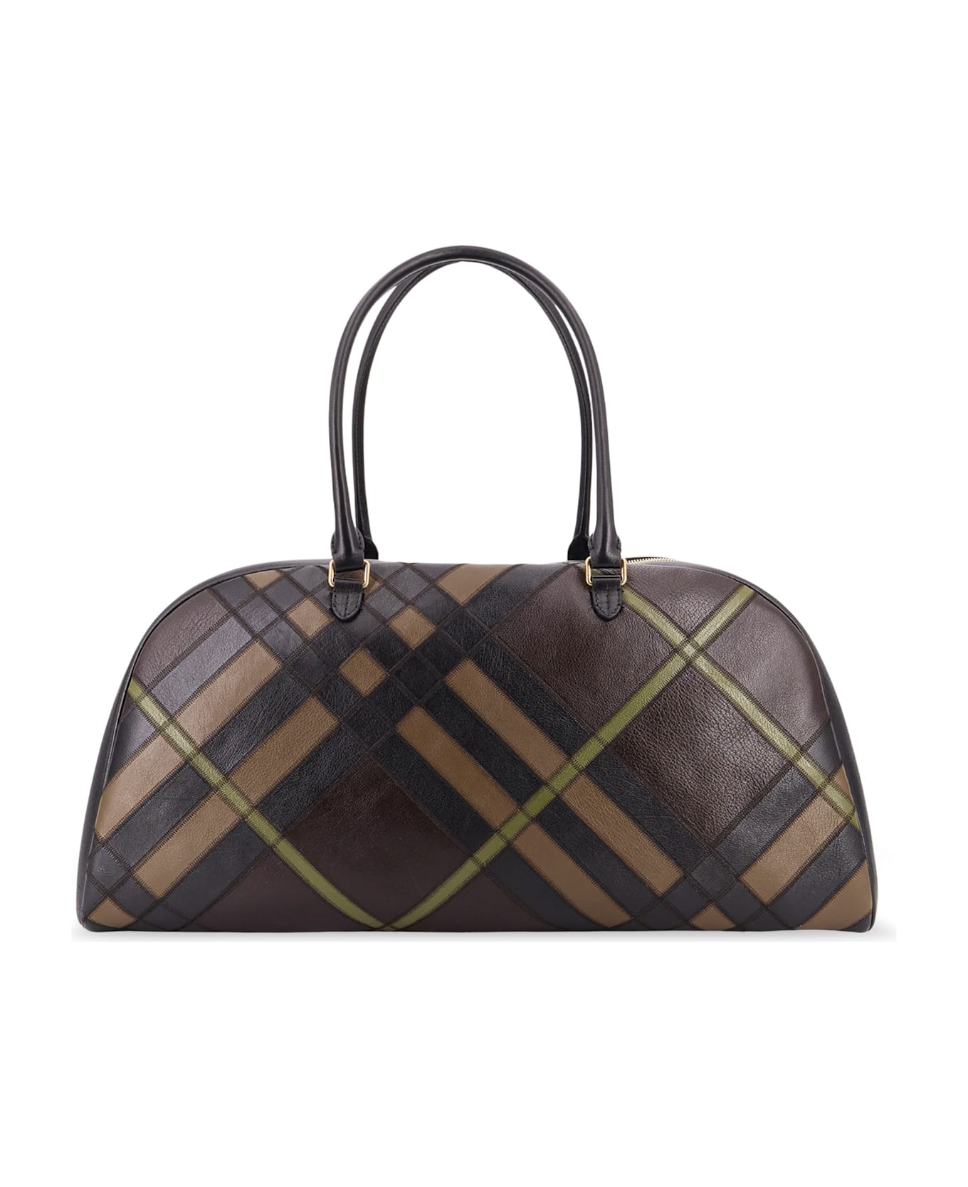 Burberry Bowling Highlands Extra Large Leather Bag - PEAT