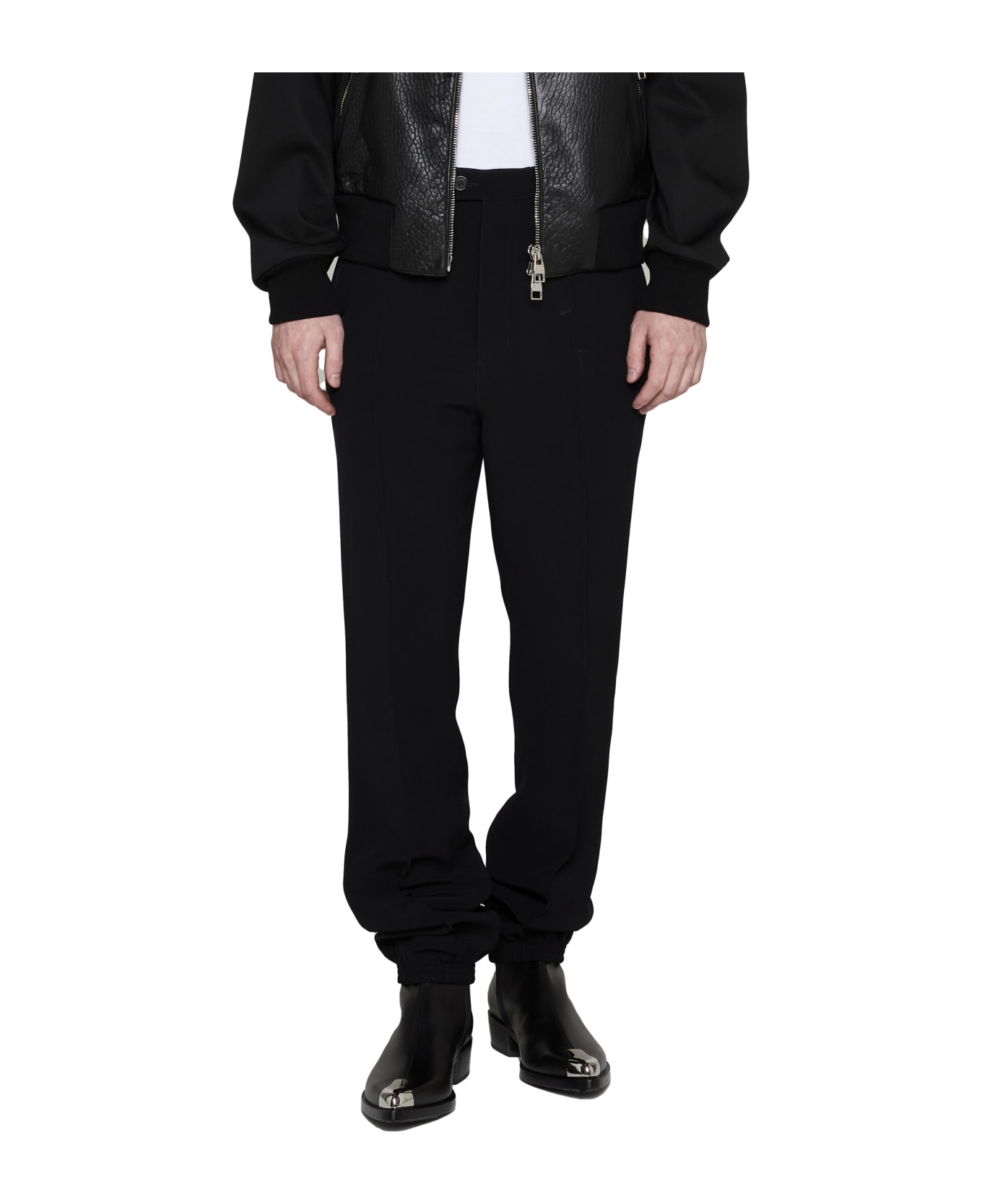 Alexander McQueen Button Fitted Trousers - Black ボトムス