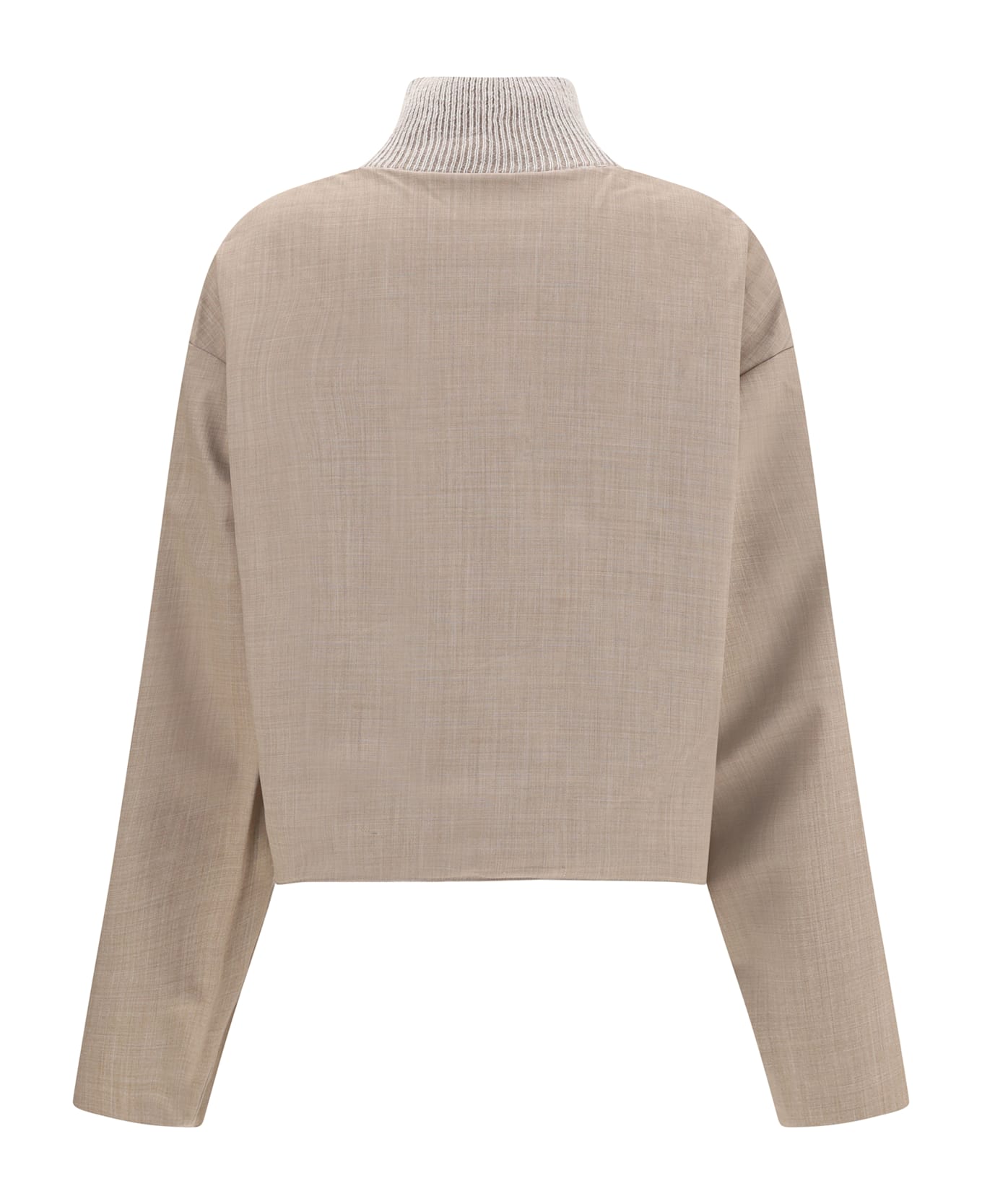 Fabiana Filippi Reversible Platinum Mohair Jacket