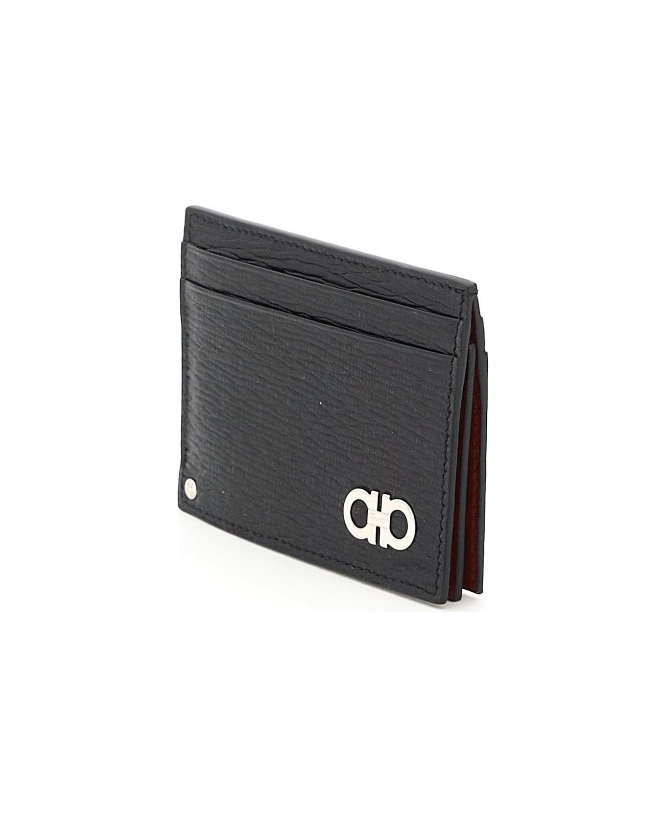 Ferragamo Gancini Id Window Cardholder - Black