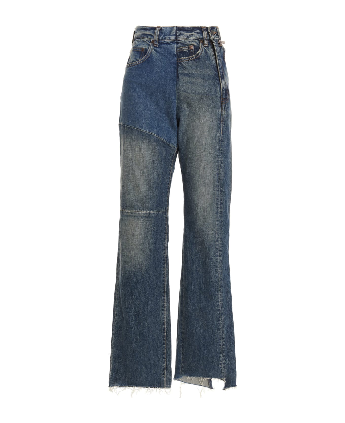 Mihara Yasuhiro Asymmetrical Jeans - Blue