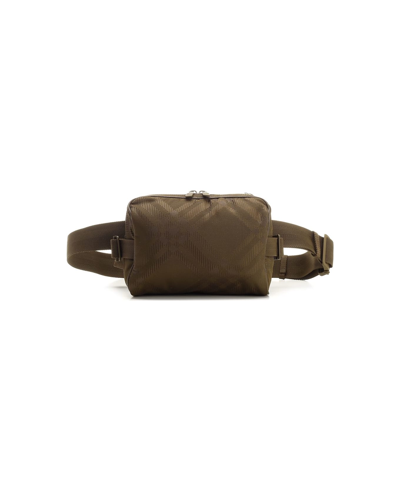 Burberry Military Green Check Bum Bag - Green