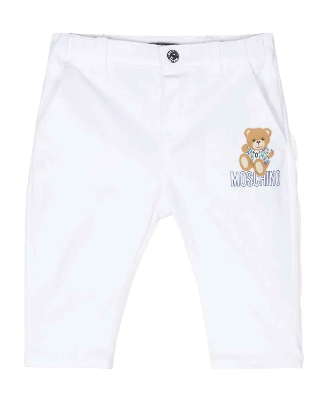 Moschino White Trousers Baby Unisex - Bianco ボトムス