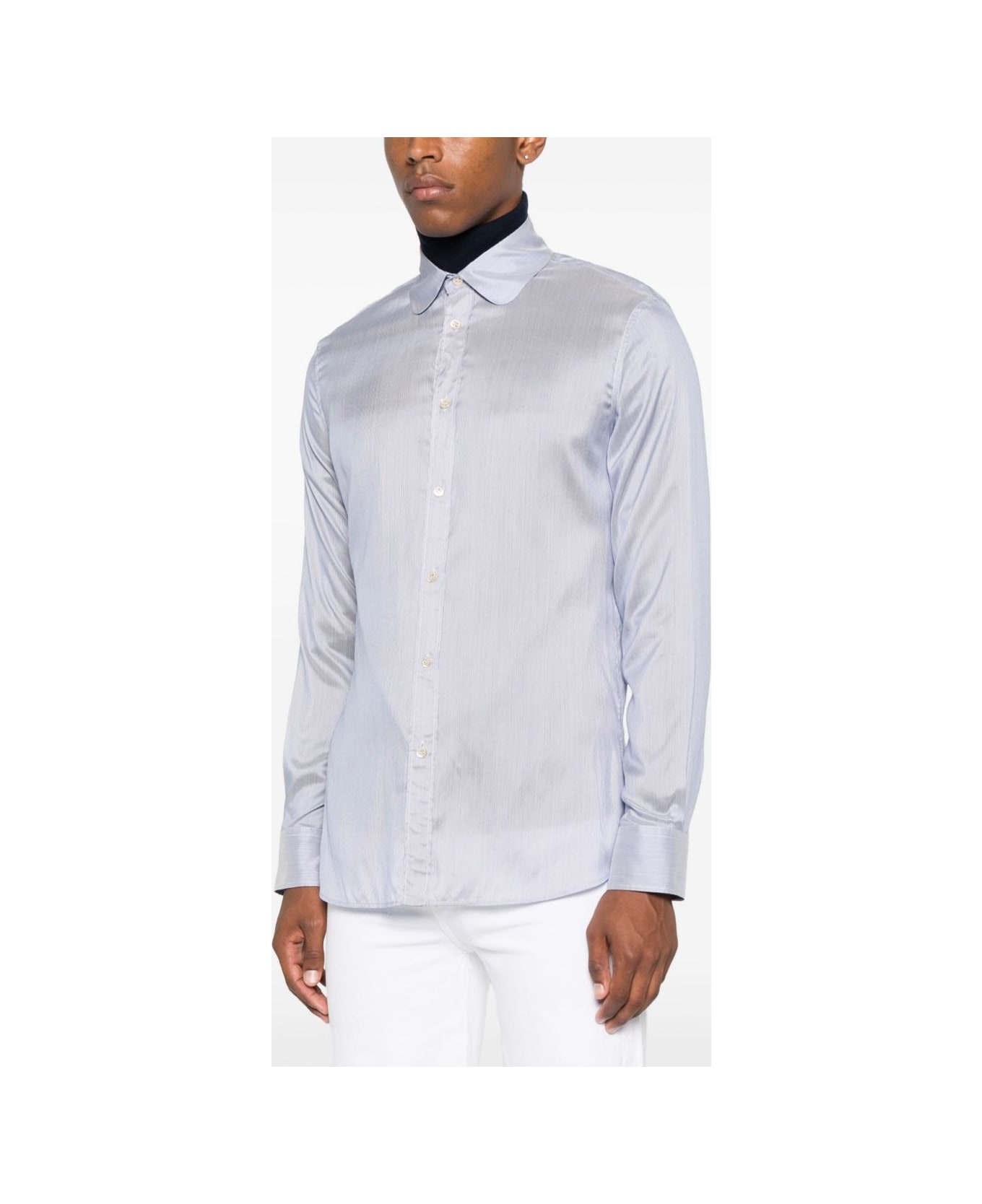 Valentino Garavani Striped Silk Shirt - Clear Blue