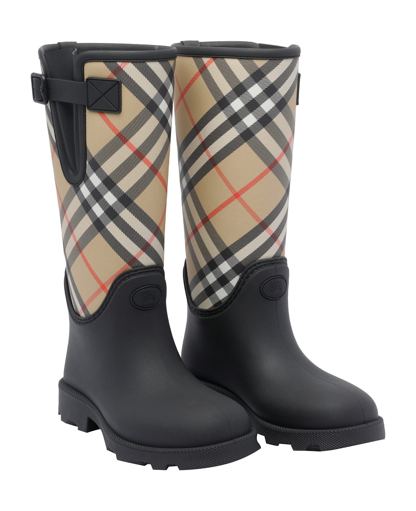 Burberry Marsh Print Boots - Black
