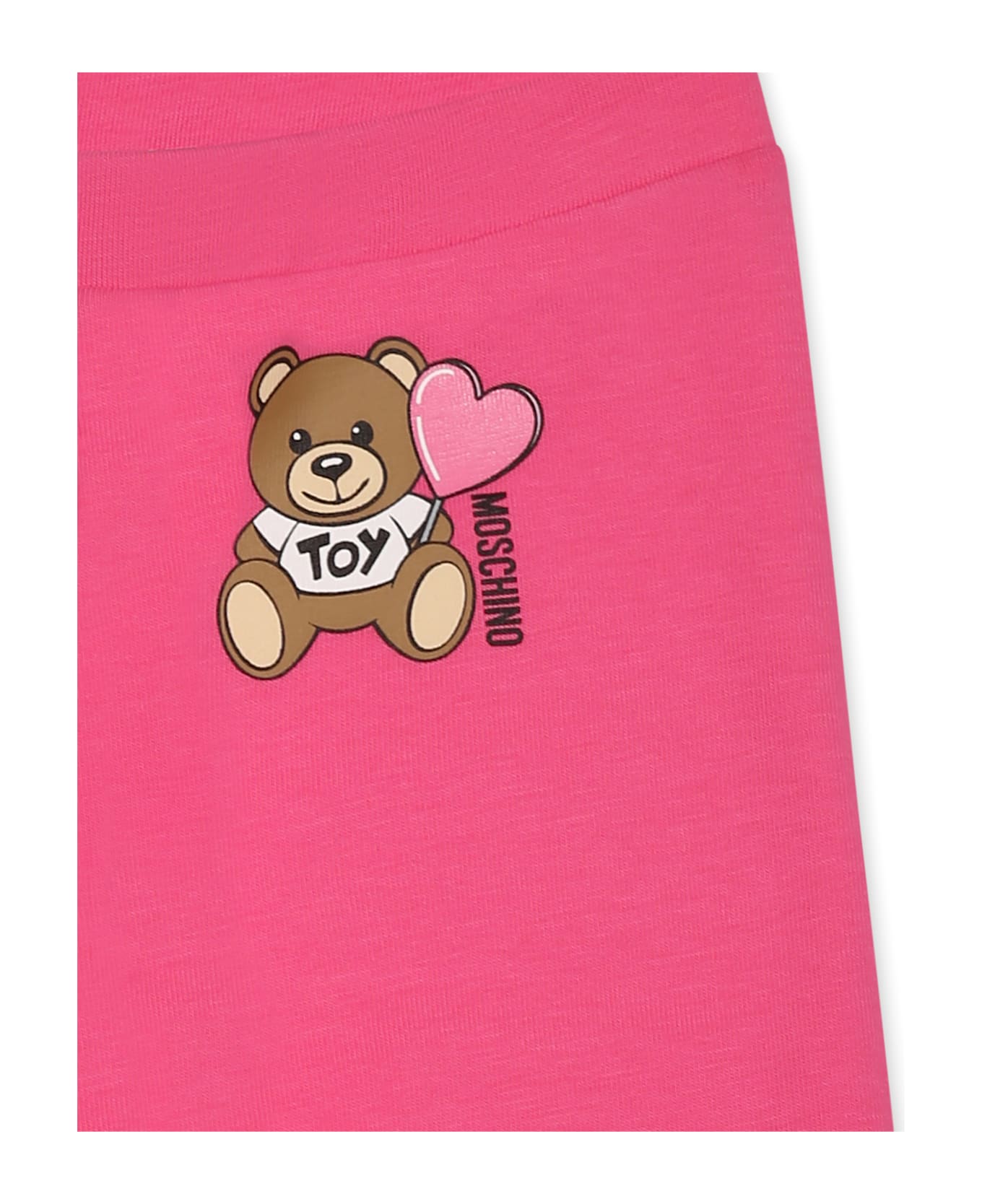 Moschino Fuchsia Legging For Baby Girl With Teddy Bear - Fuchsia