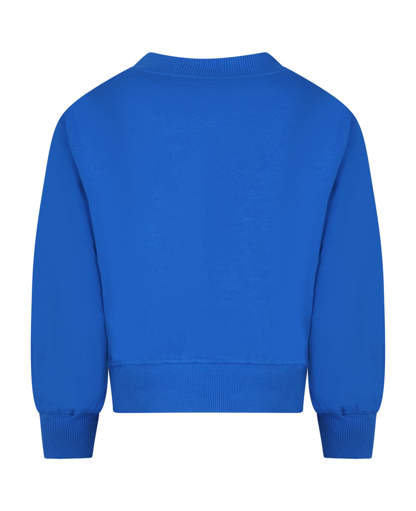 Molo Blue Sweatshirt For Girl With Shell - Blue