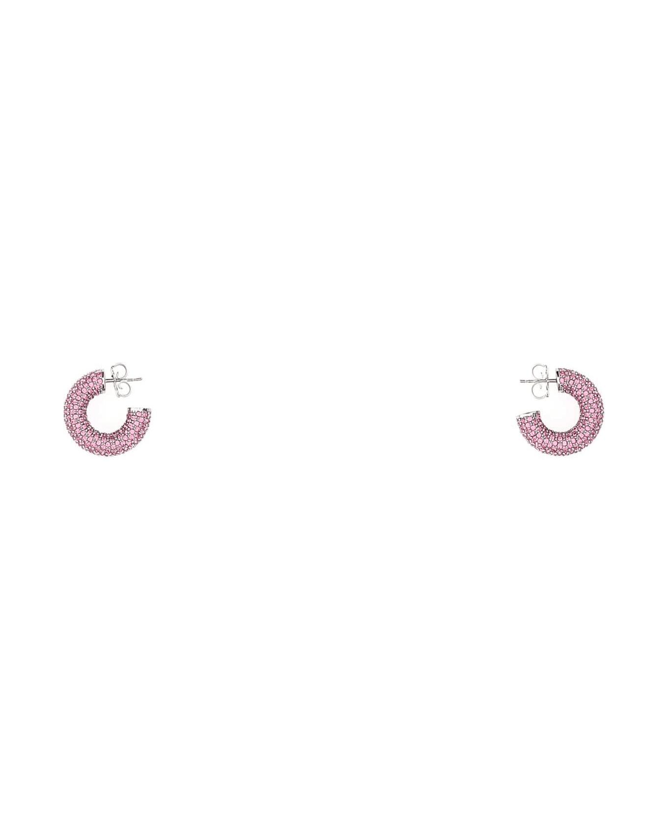 Amina Muaddi Embellished Metal Mini Cameron Earrings - ROSE