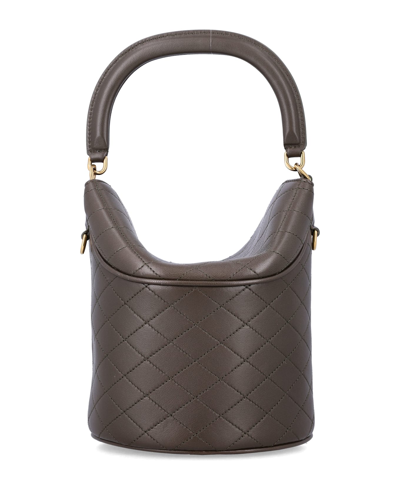 Saint Laurent Gaby Quilted Lambskin Bucket Bag - LIGHT MUSK